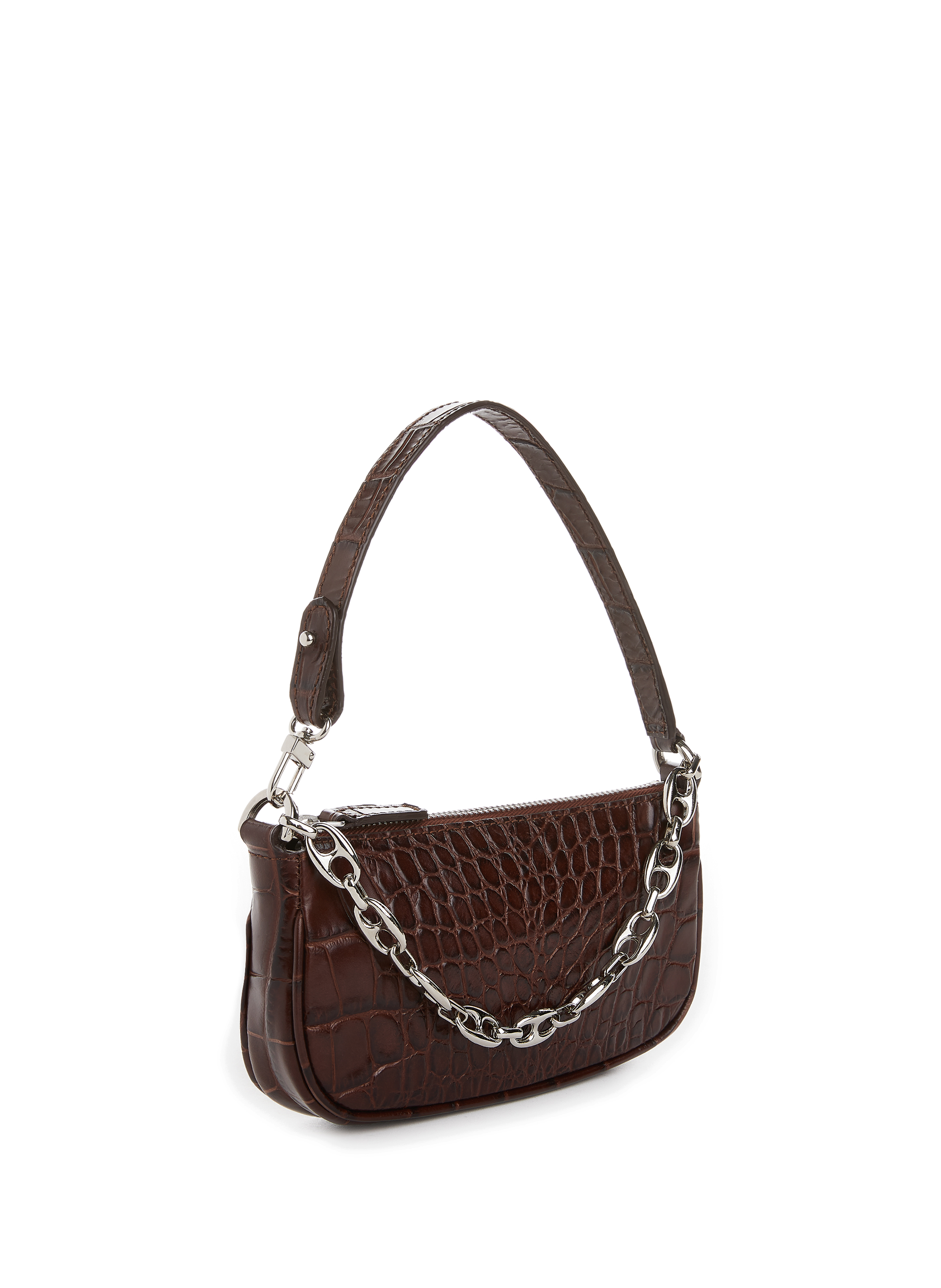 Sac baguette Rachel en cuir embossé