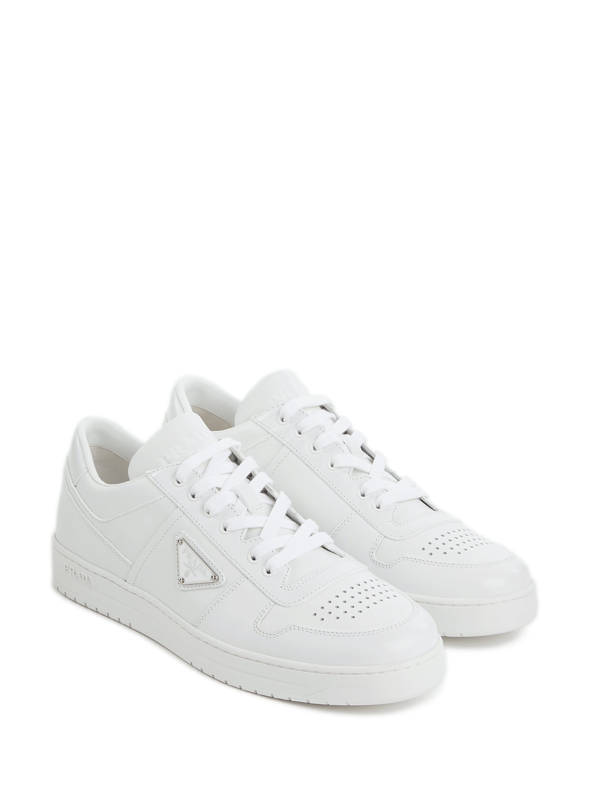 Leather sneakers PRADA White
