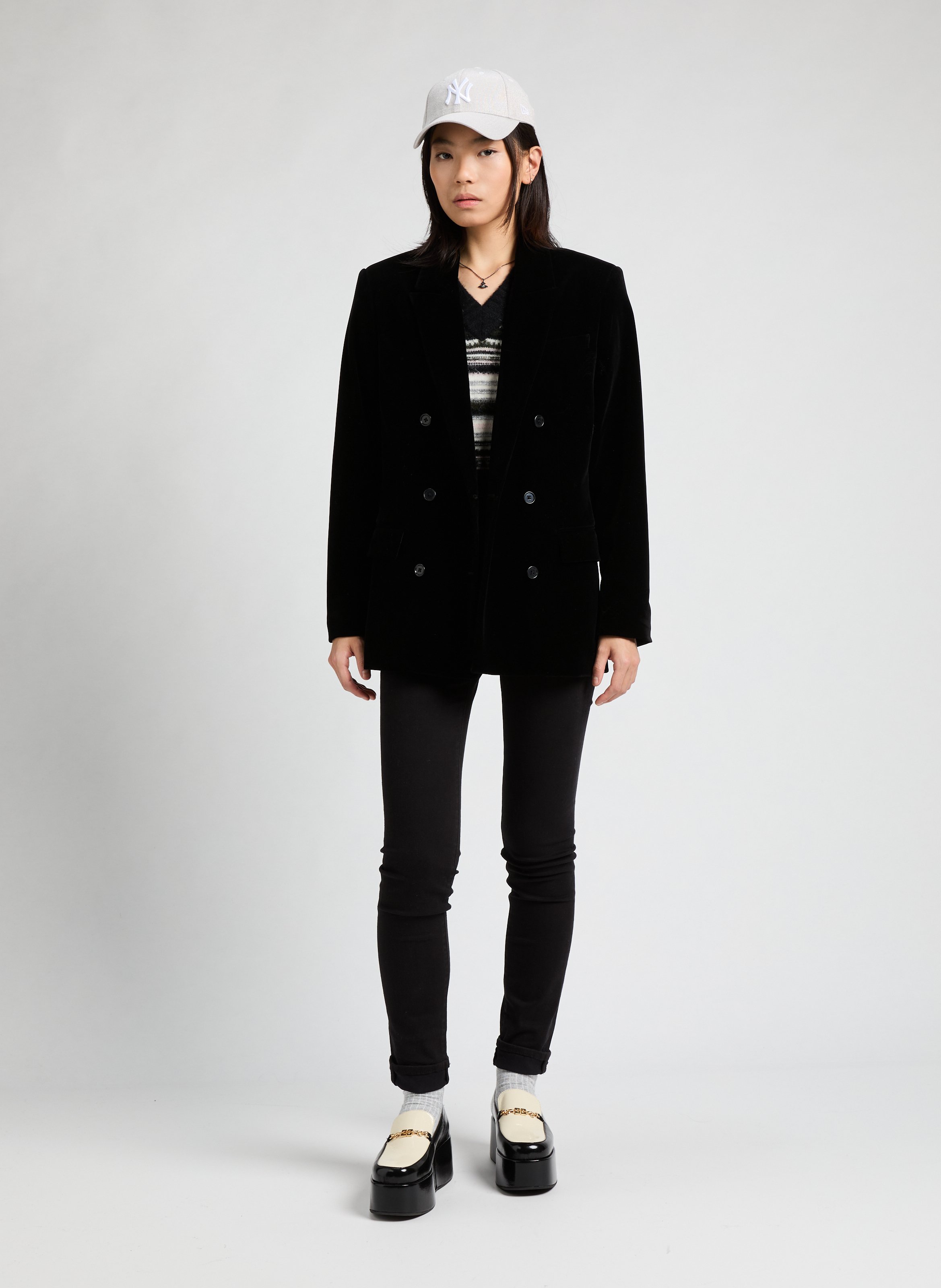 Blazer uni Uvet SAISON 1865 Noir