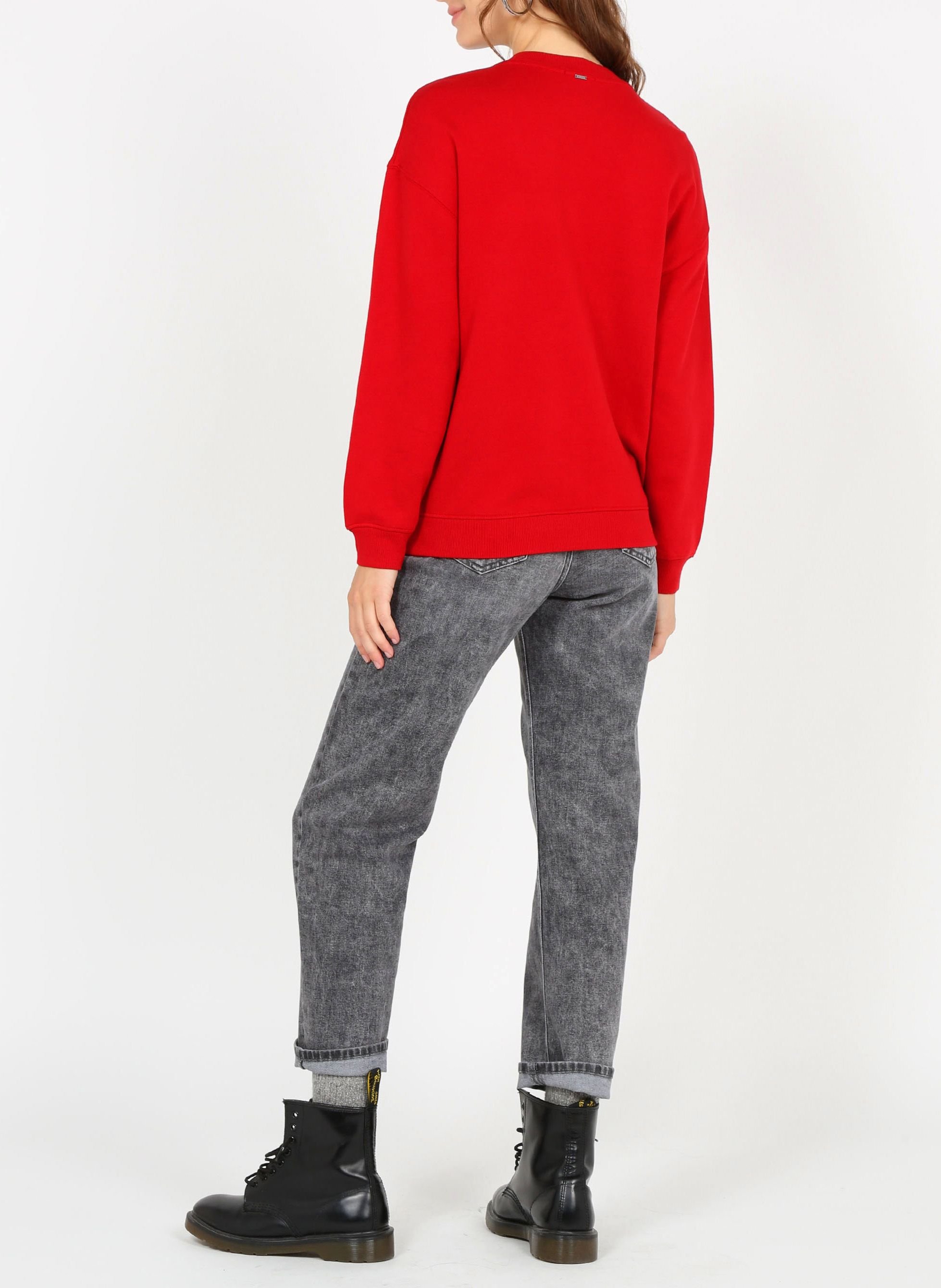 Jean slouchy en coton délavé alice IKKS Gris