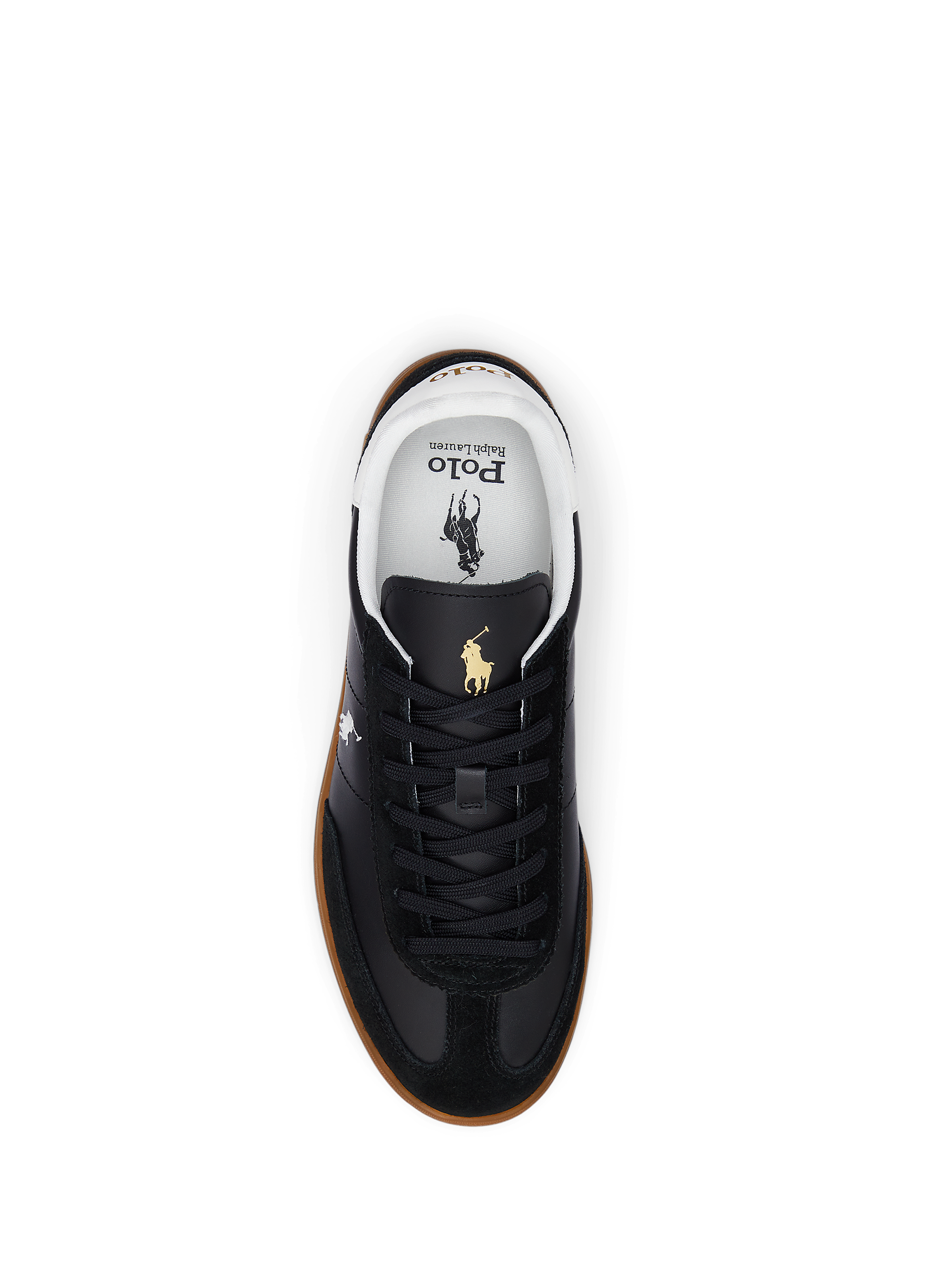 Mixed leather sneakers POLO RALPH LAUREN Black