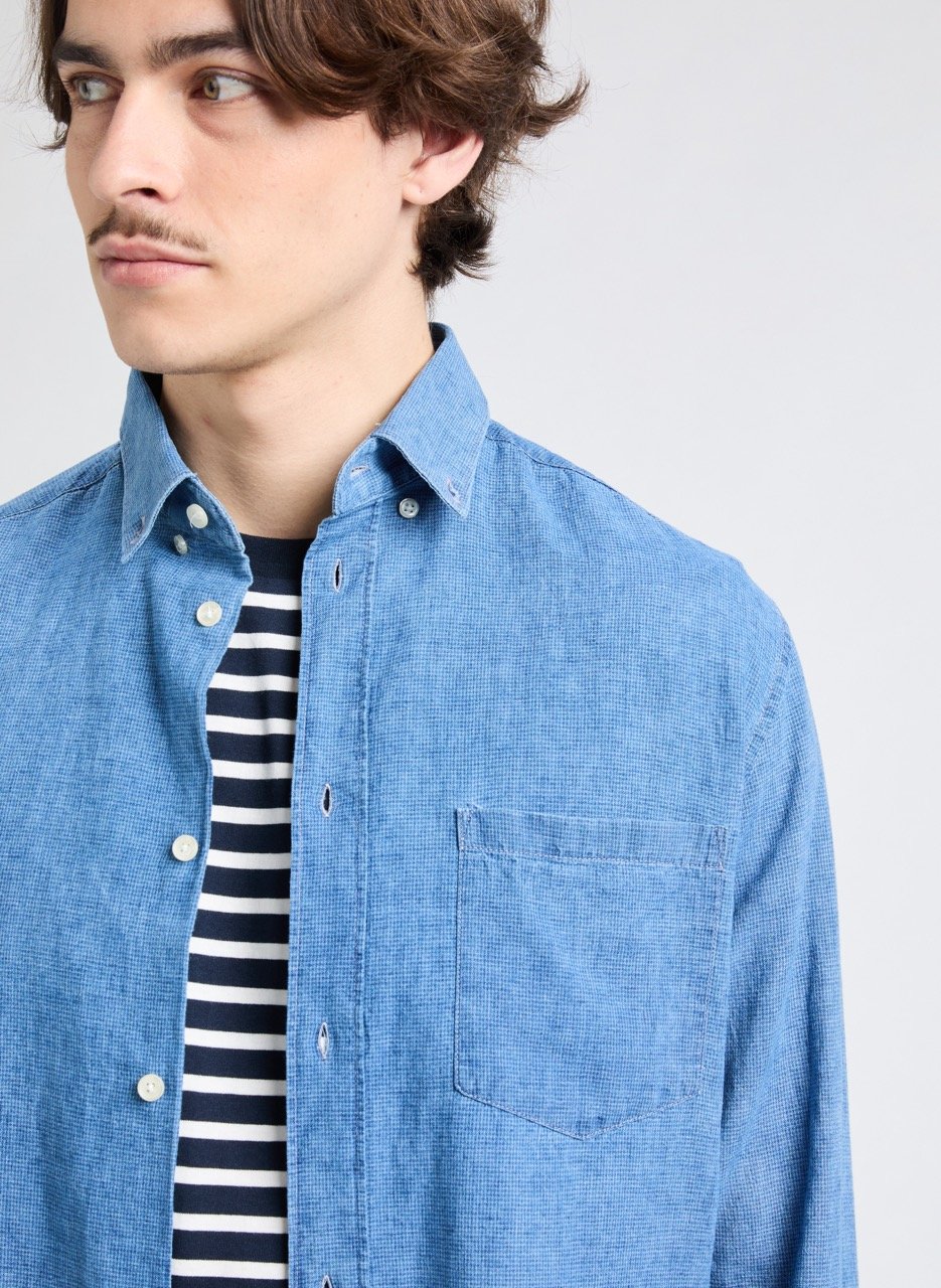 Chambray denim shirt AU PRINTEMPS PARIS Blue