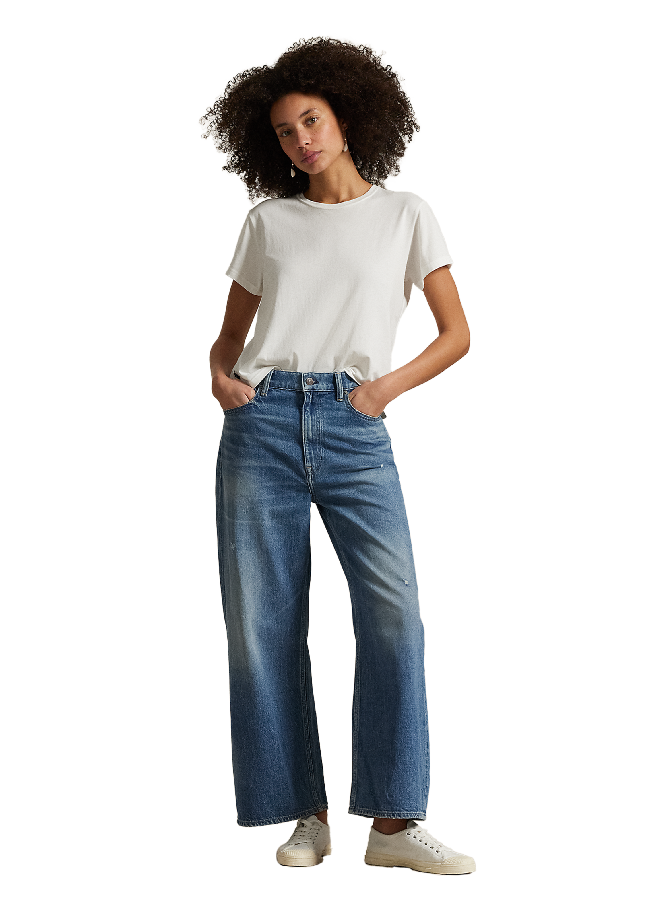 Wide cotton jeans POLO RALPH LAUREN Blue