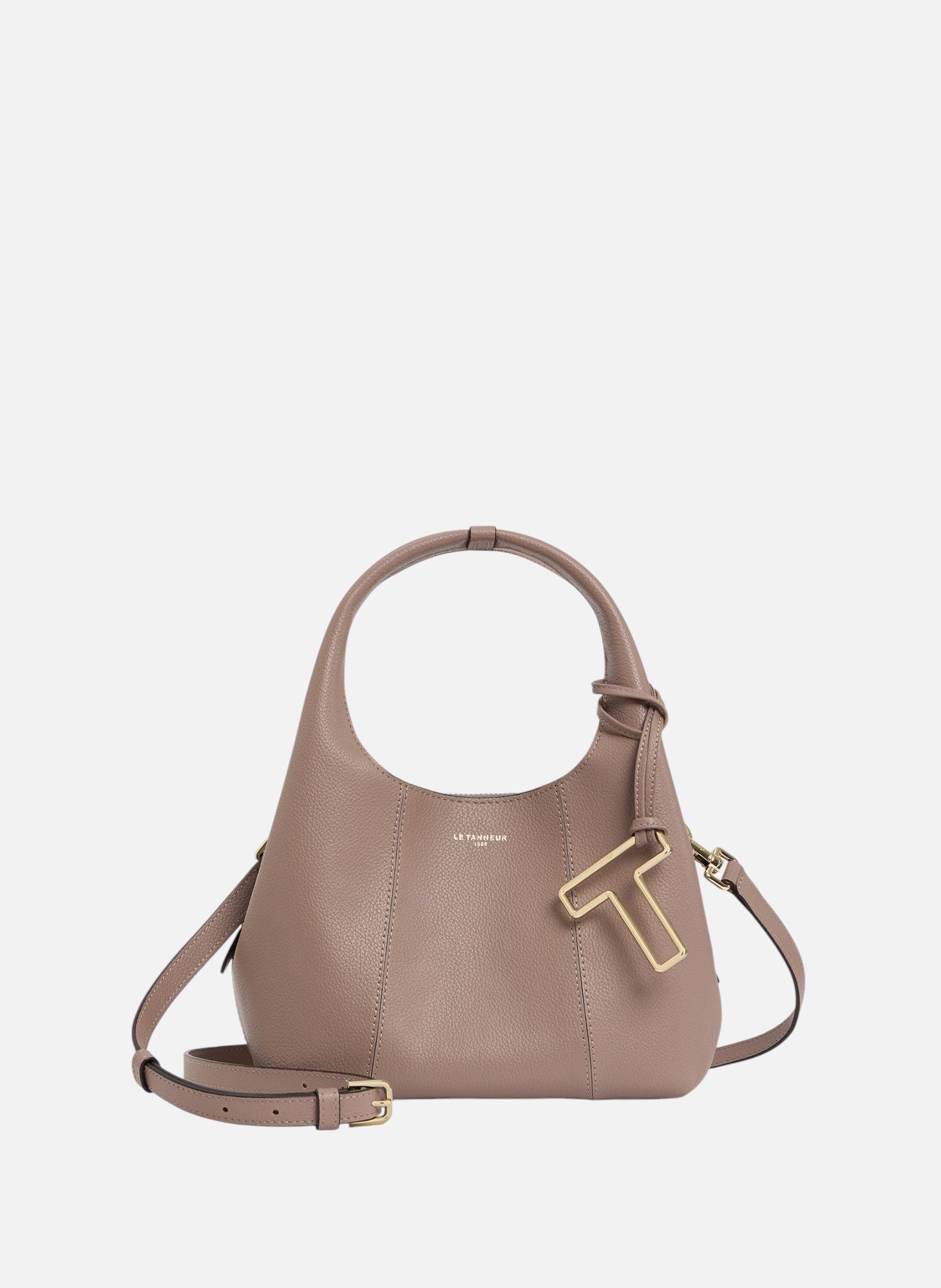 Petit sac à main juliette en cuir grainé LE TANNEUR Gris