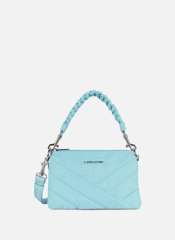 Small clutch - Canvas Matelassé Blue by LANCASTER LANCASTER Small clutch - Canvas Matelassé Blue