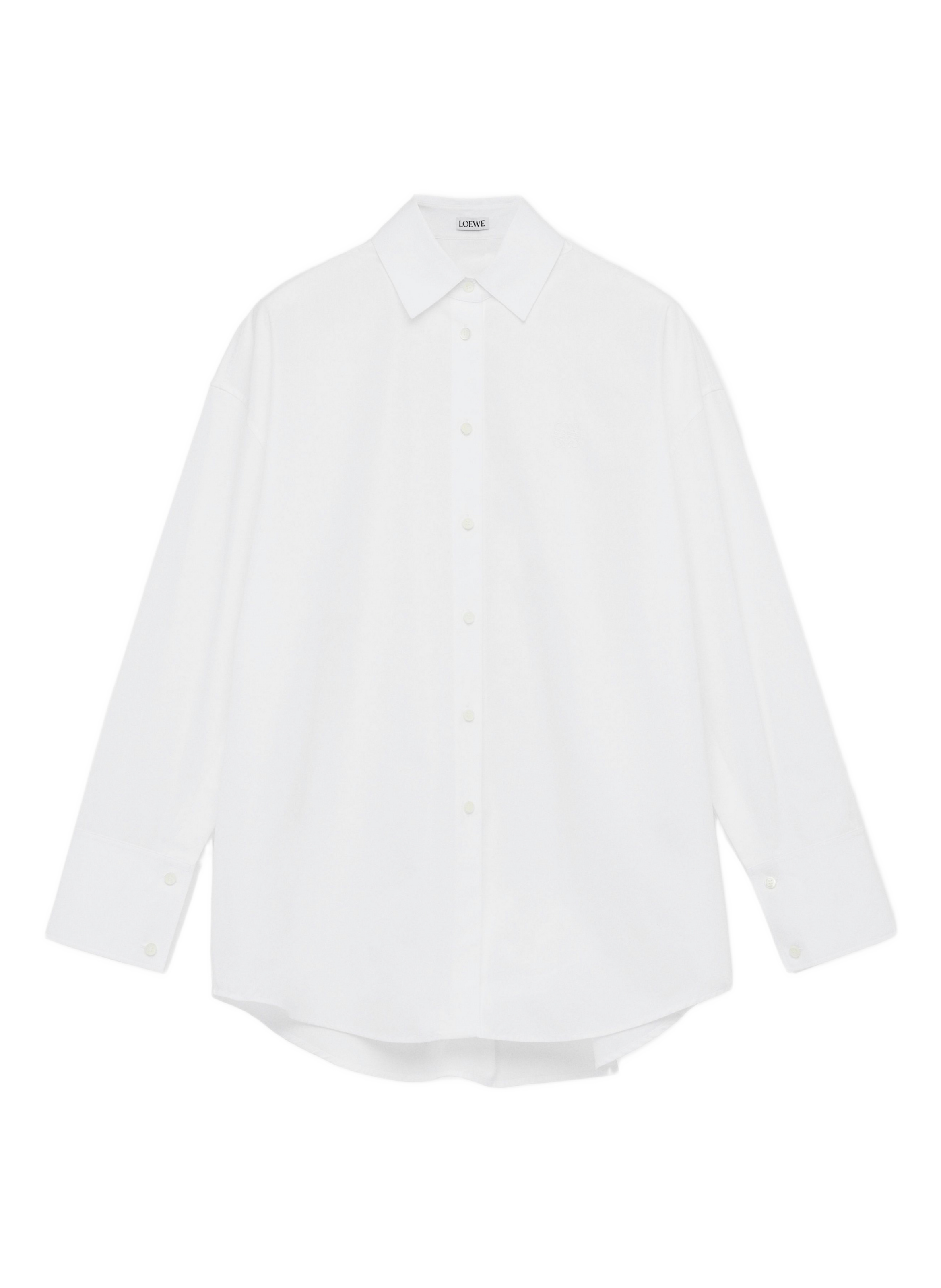 Cotton poplin cape shirt LOEWE White