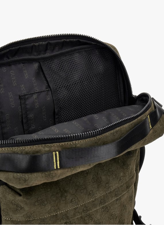 Sac à dos imprimé logo | Kaki by GUESS Sac à dos imprimé logo Kaki