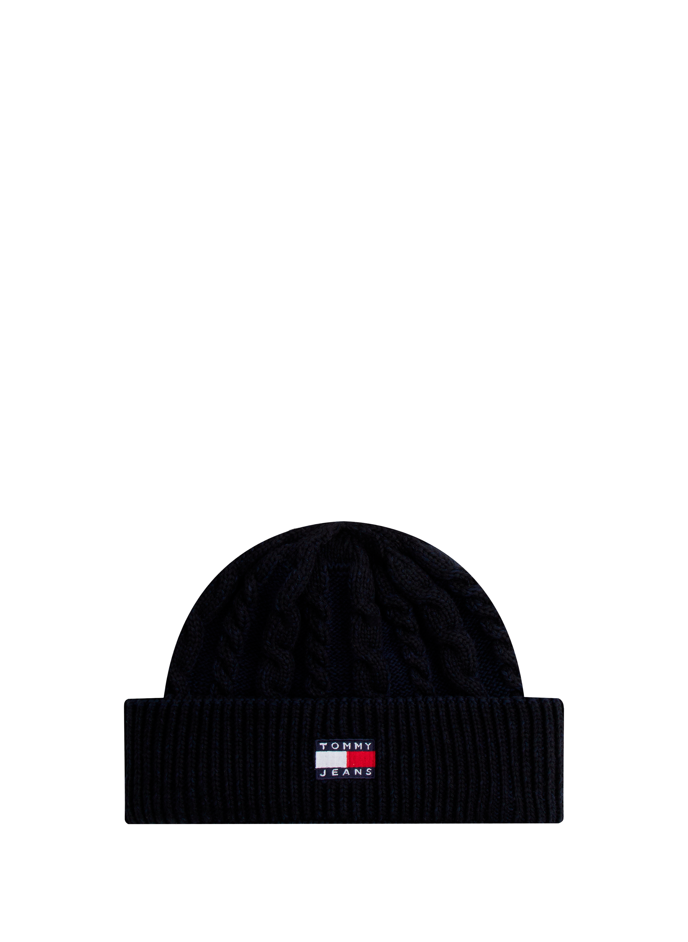 TOMMY HILFIGER Bonnet en coton mélangé Noir