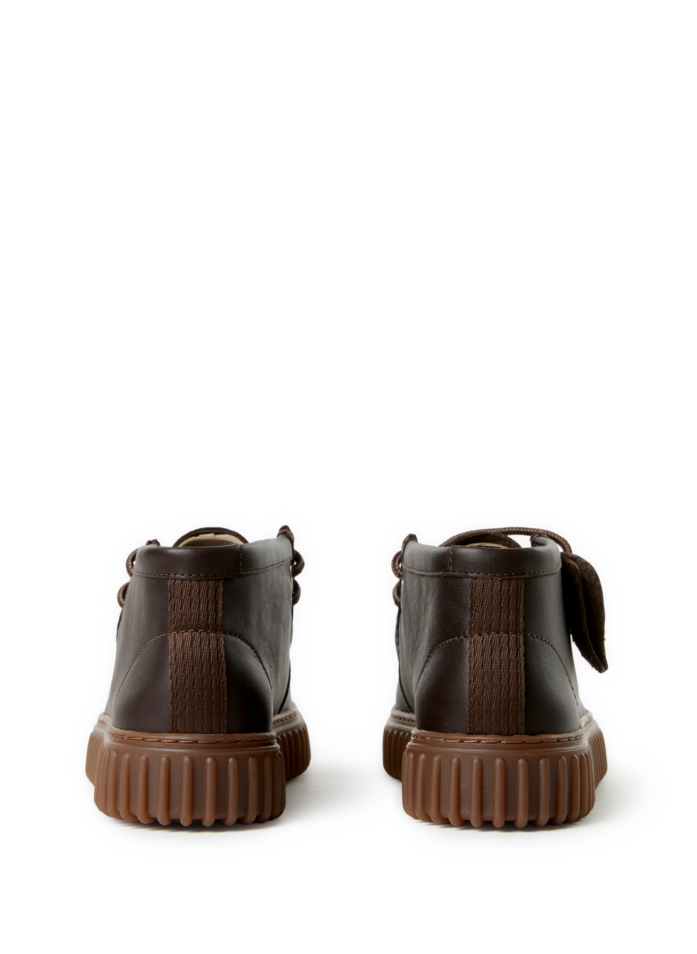 Solid leather derbies CLARKS Brown