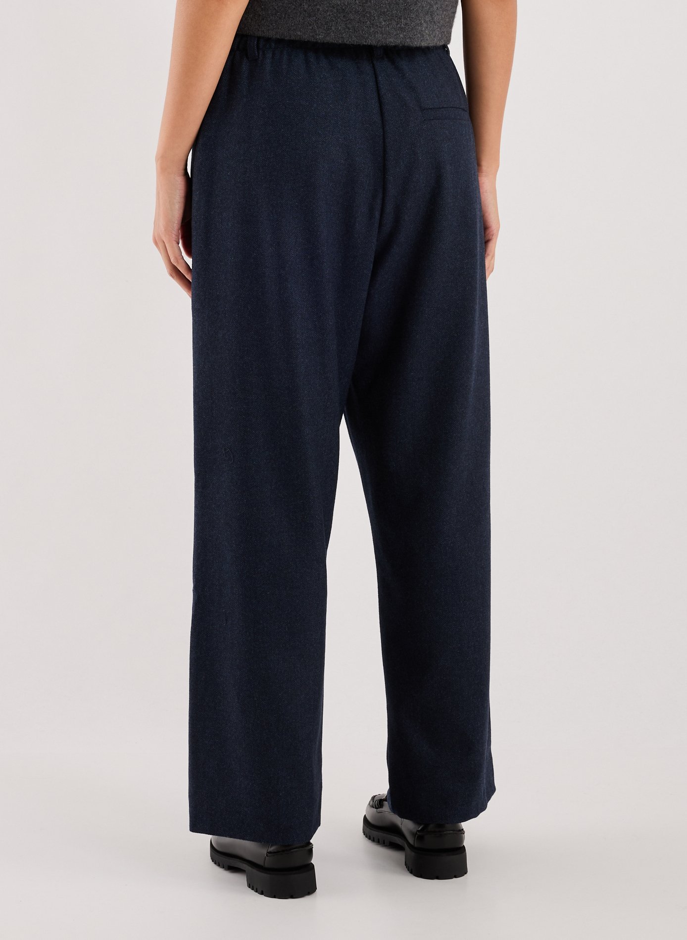 Pantalon droit en laine mélangée LOUISE MISHA Bleu