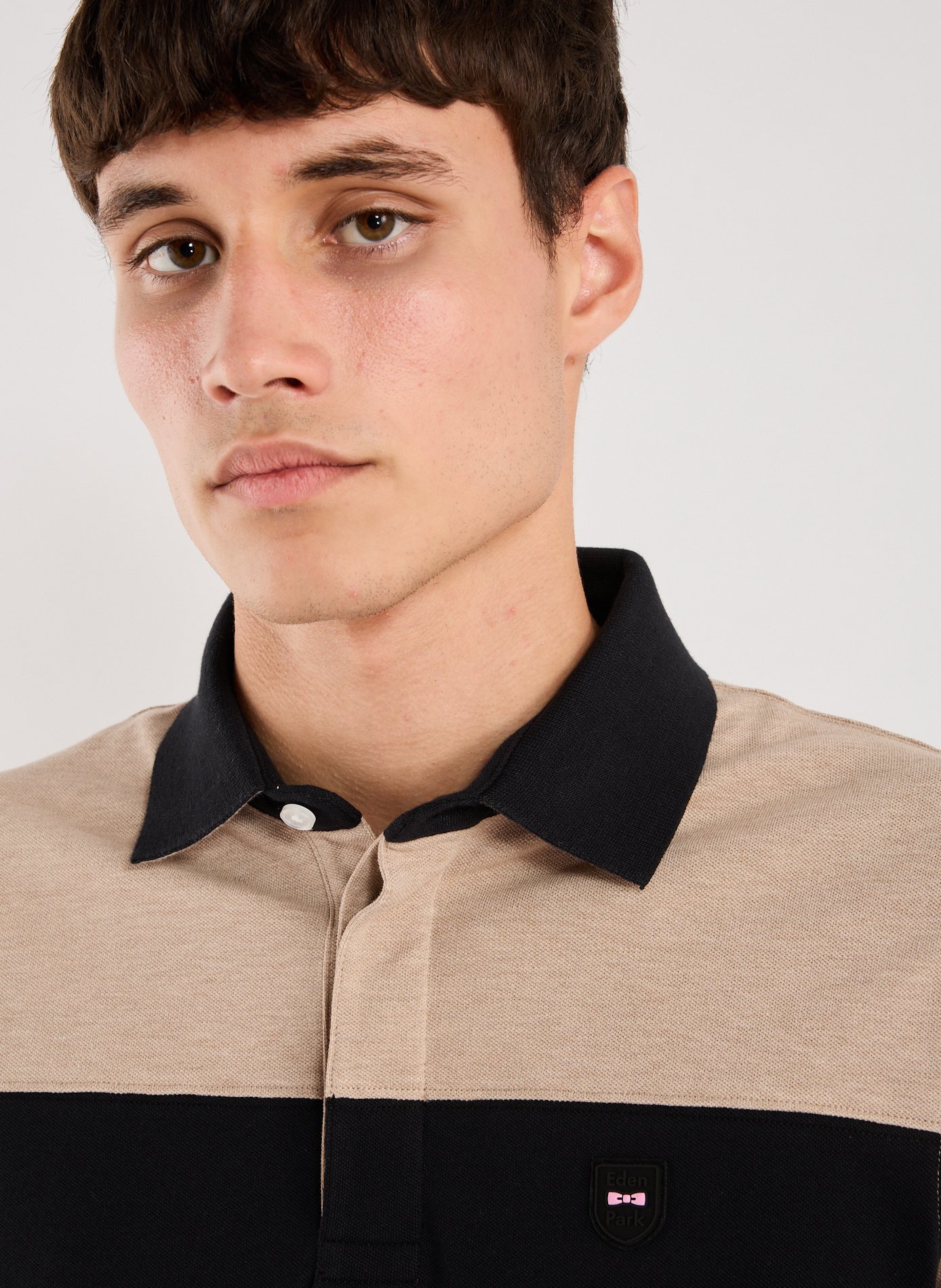 Polo en coton mélangé EDEN PARK Noir
