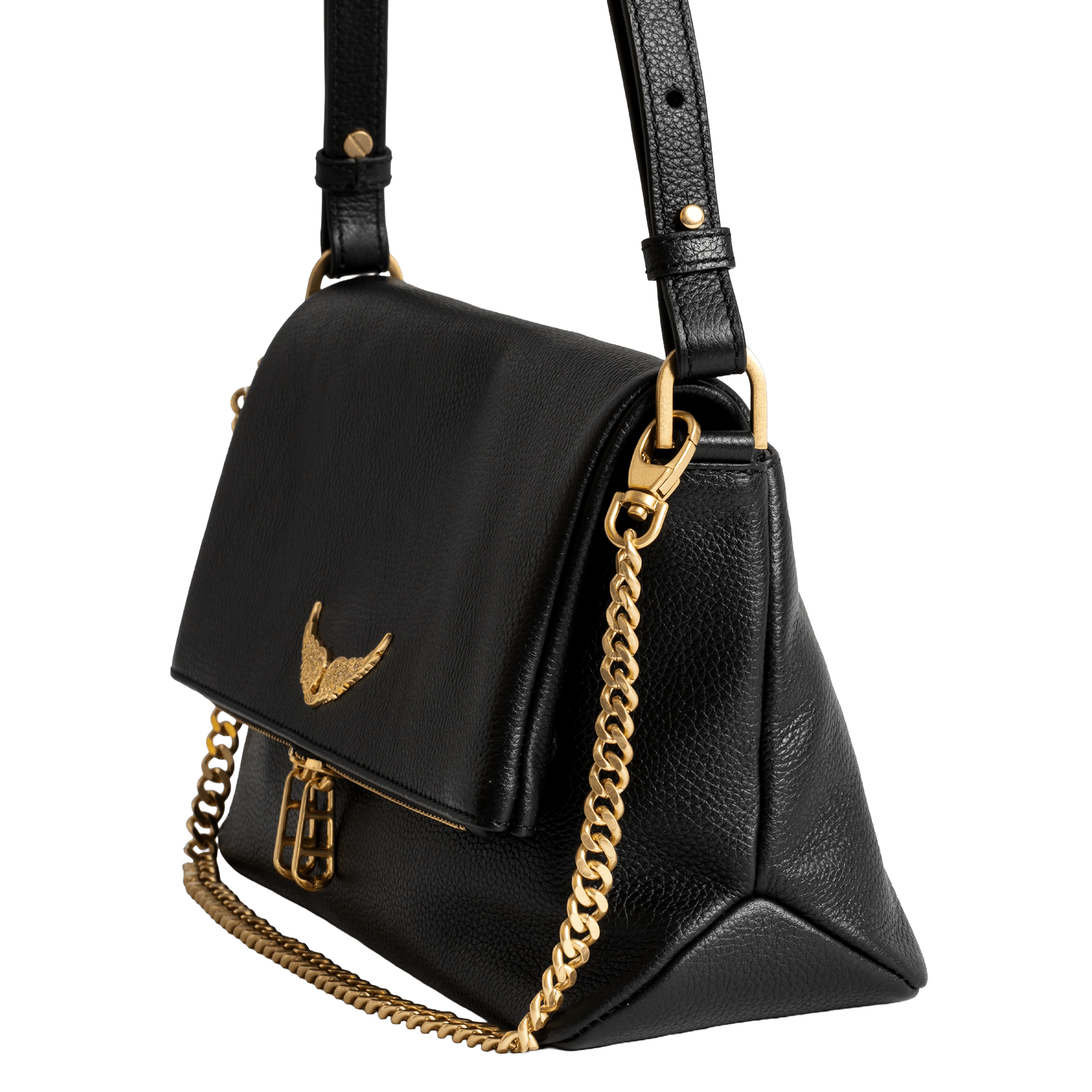 Sac porté épaule en cuir rocky ii ZADIG&VOLTAIRE Noir