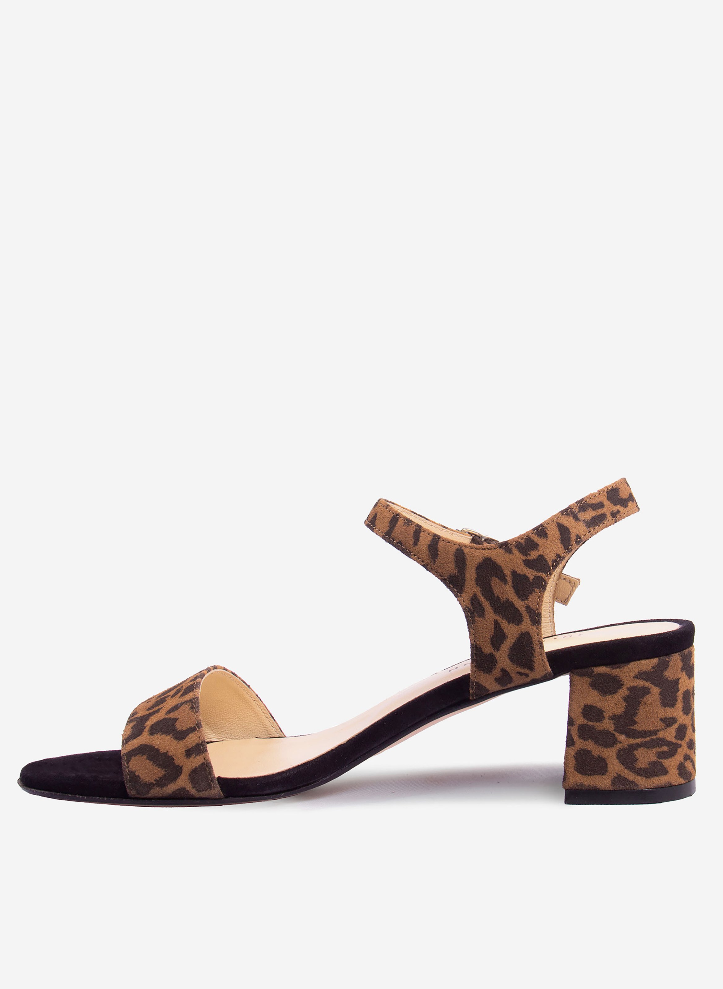 Sandales moyen talon cuir daim JULES & JENN Multicolore