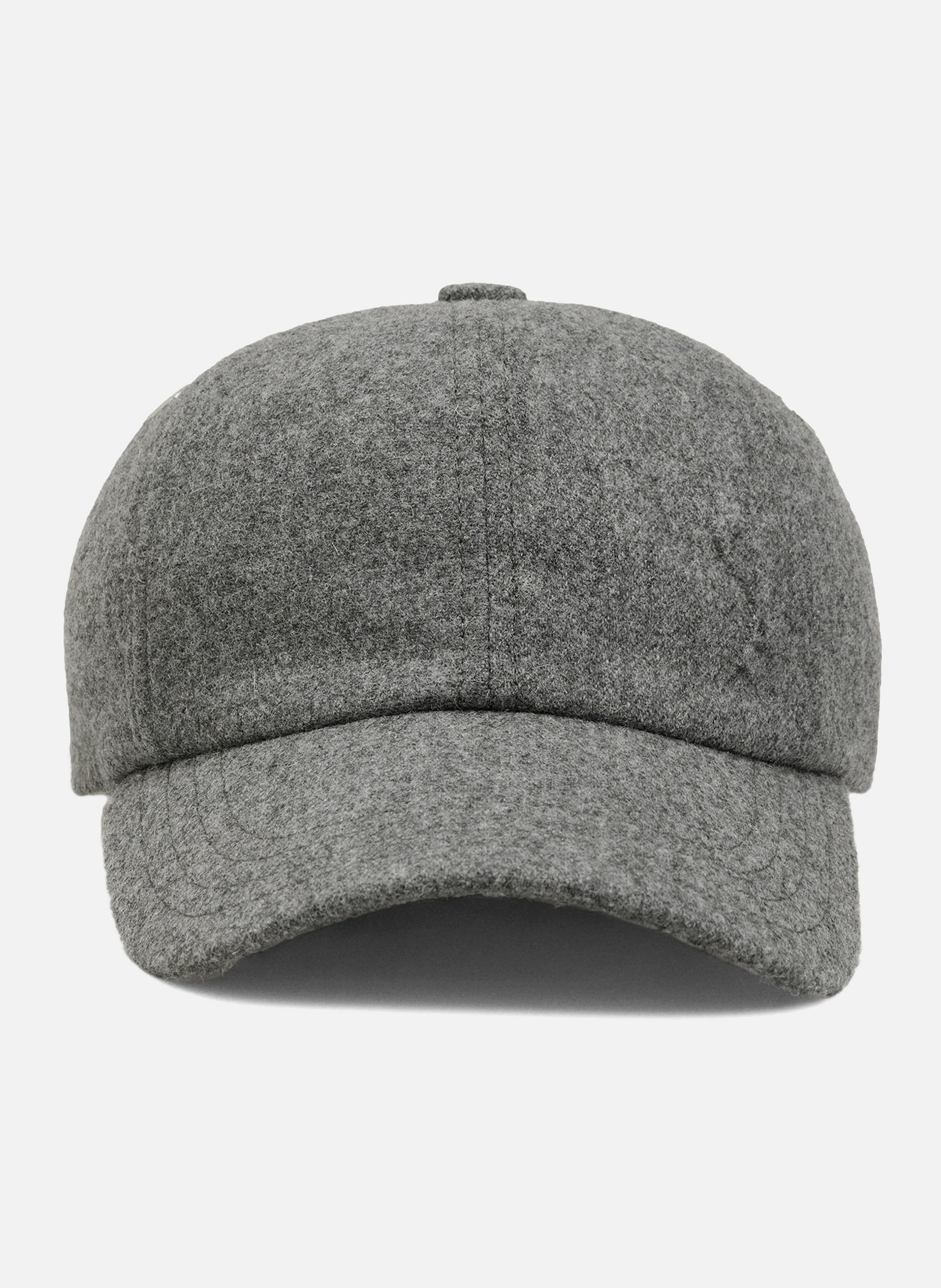 Casquette ami de coeur embossé en laine unisexe AMI PARIS Gris