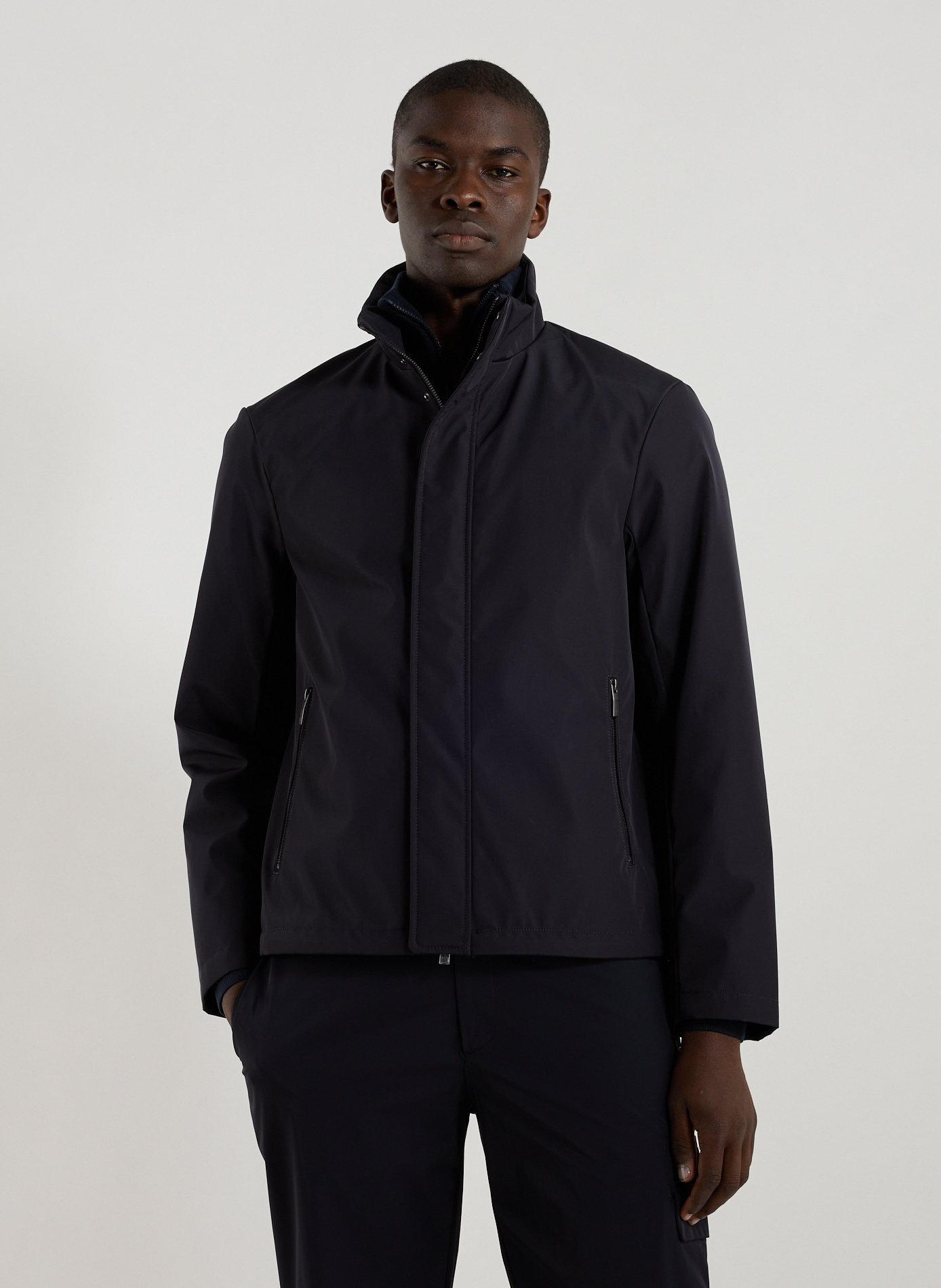 Blouson col montant Bleu by ARMANI EXCHANGE ARMANI EXCHANGE Blouson col montant Bleu