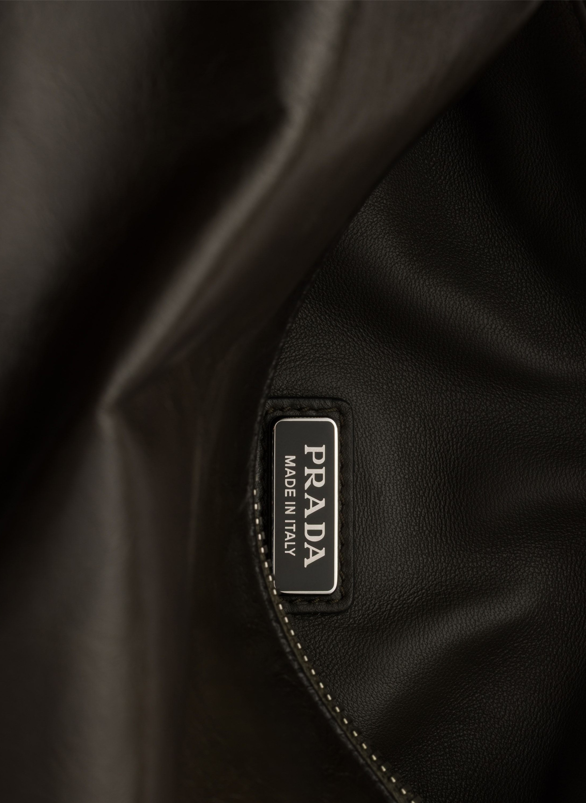 Sac à bandoulière en cuir vieilli PRADA Vert