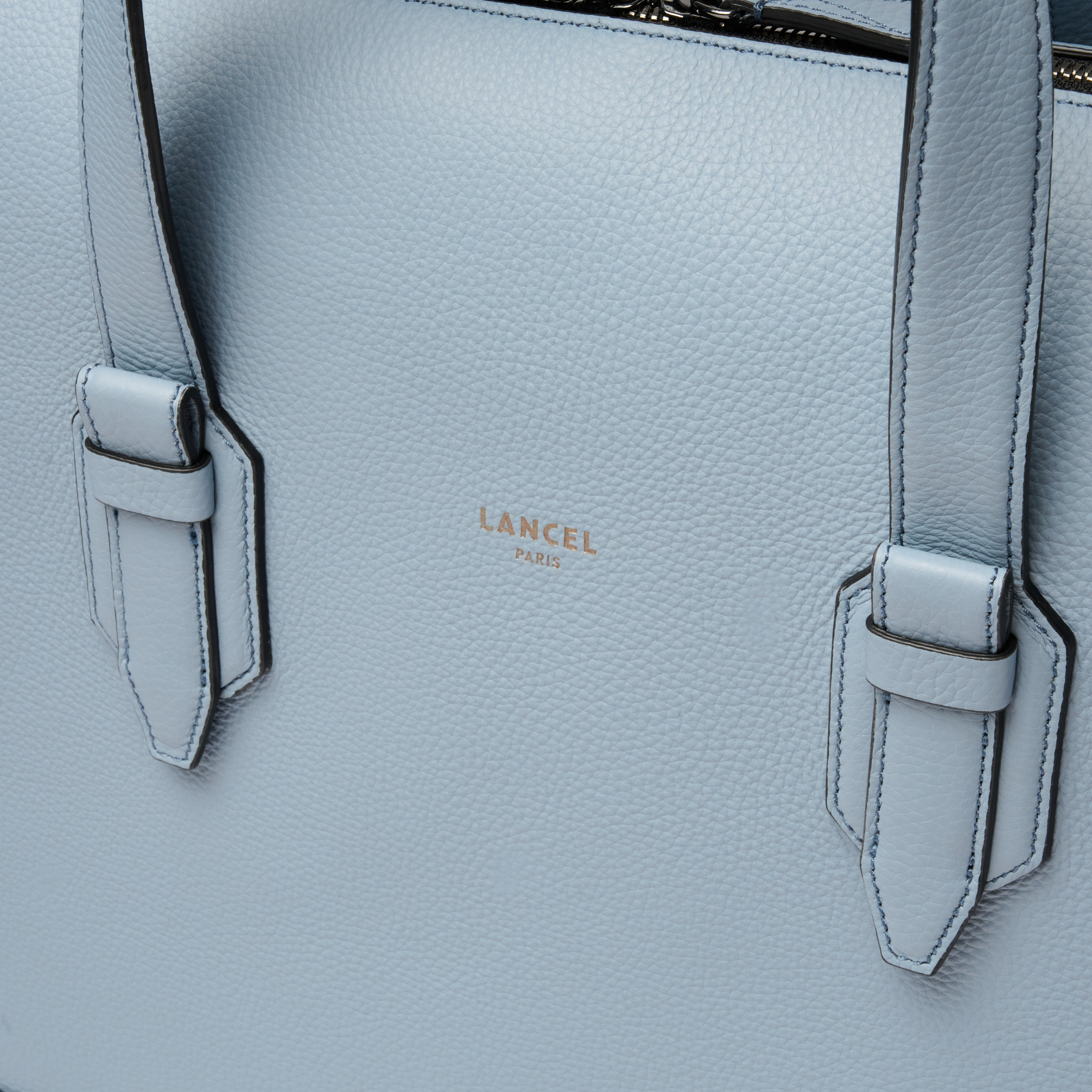 Sac weekend zippé charlie de lancel en cuir LANCEL Bleu