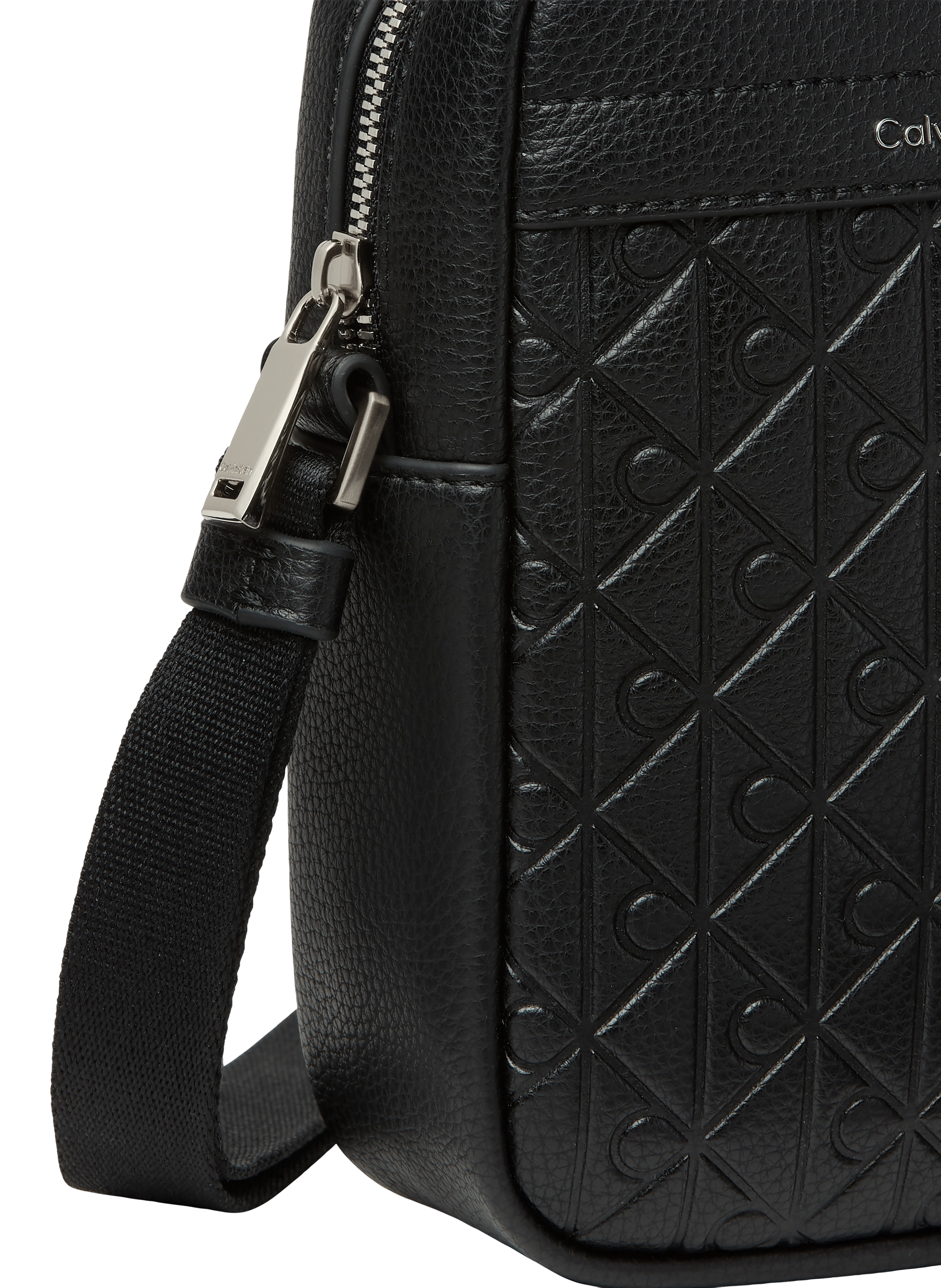 Faux leather shoulder bag CALVIN KLEIN Black