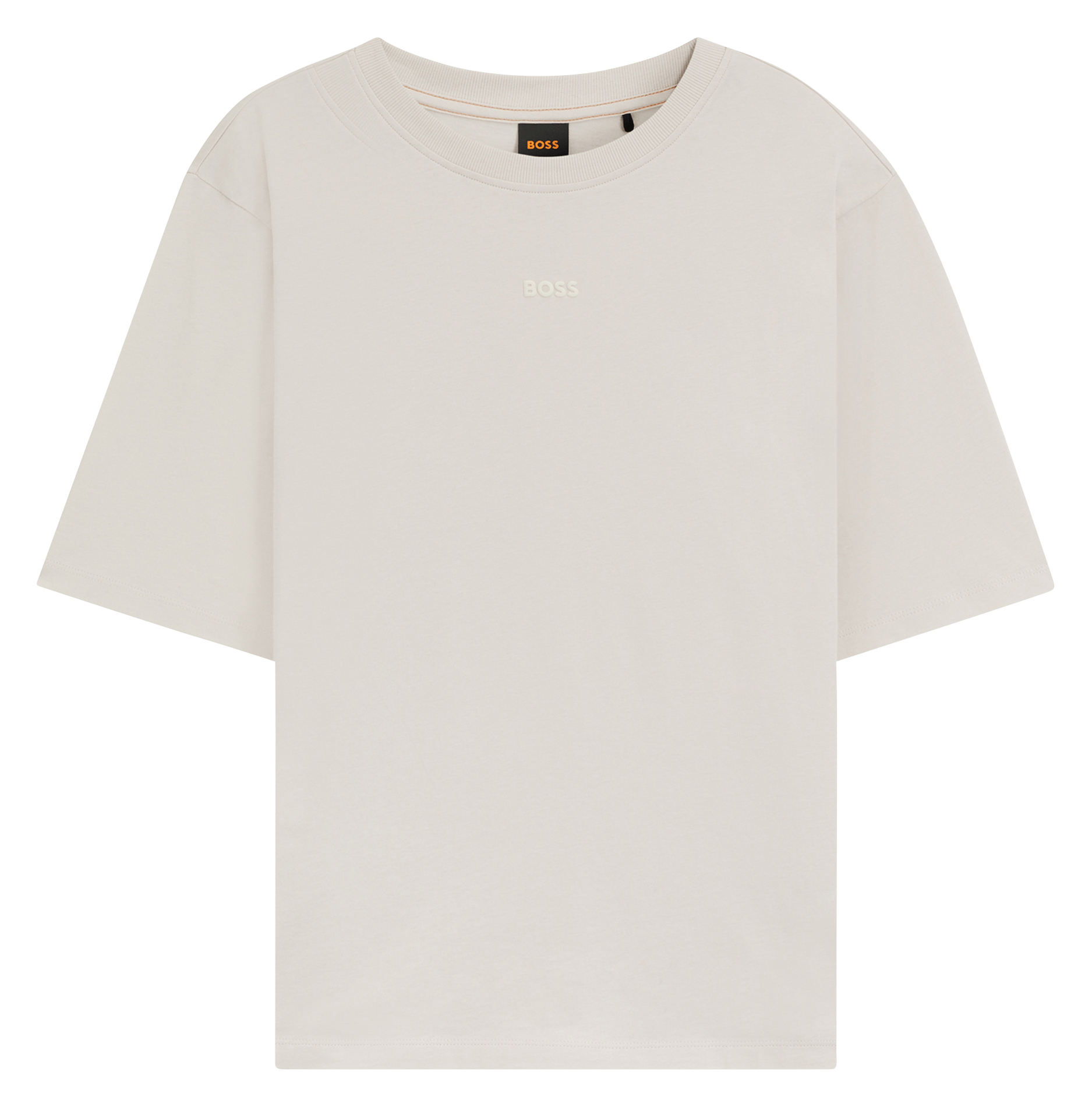 Tee-shirt ample col rond en coton BOSS Beige