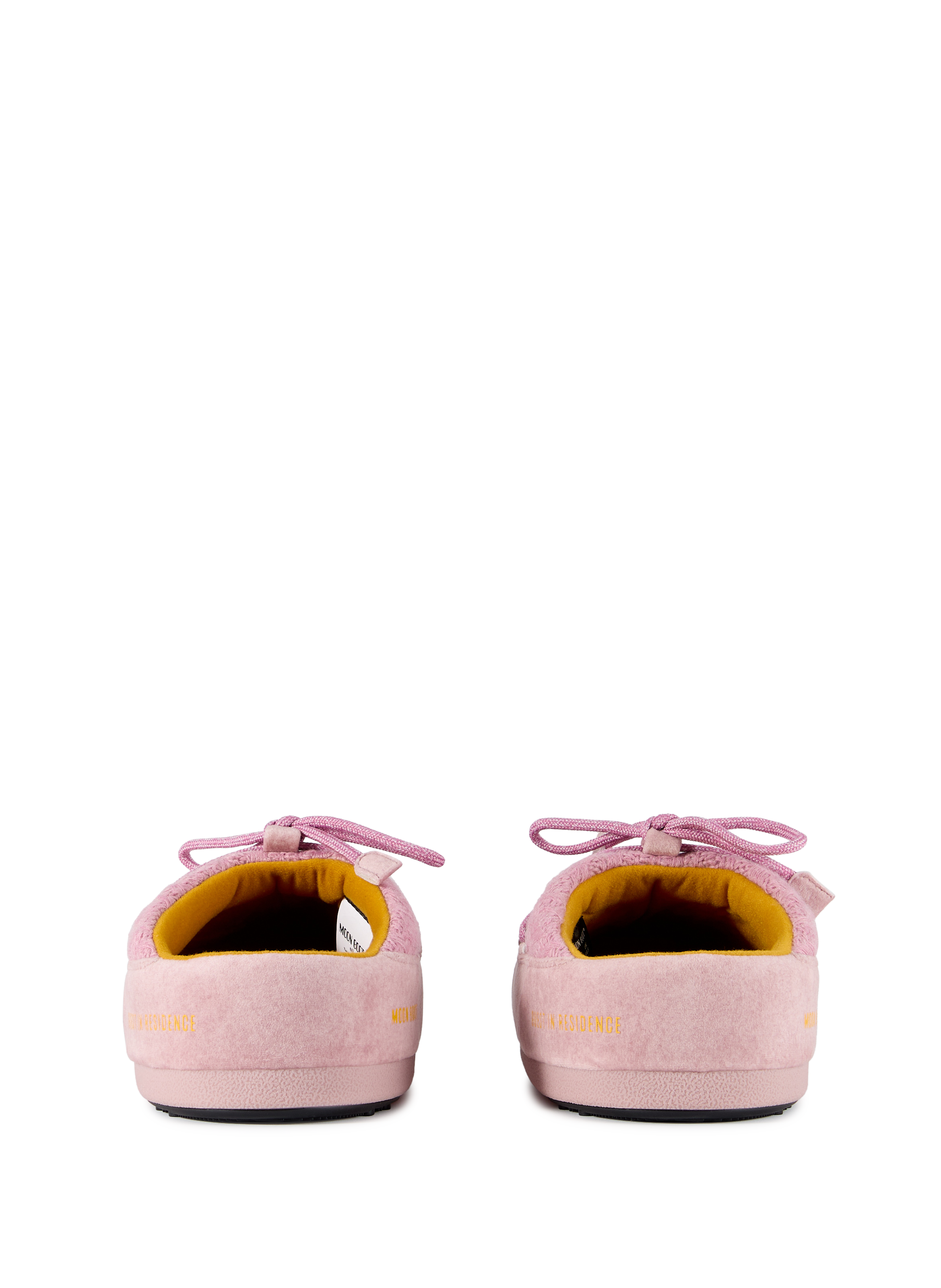 Knit lace-up mules Pink