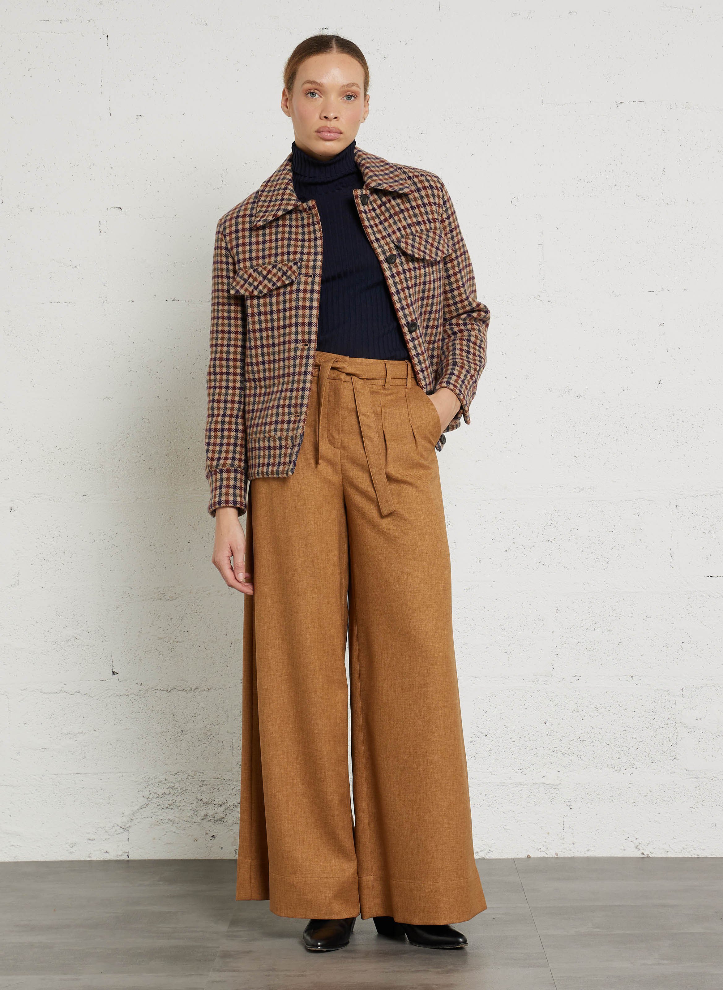 Pantalon large daisy MAISON 123 Beige