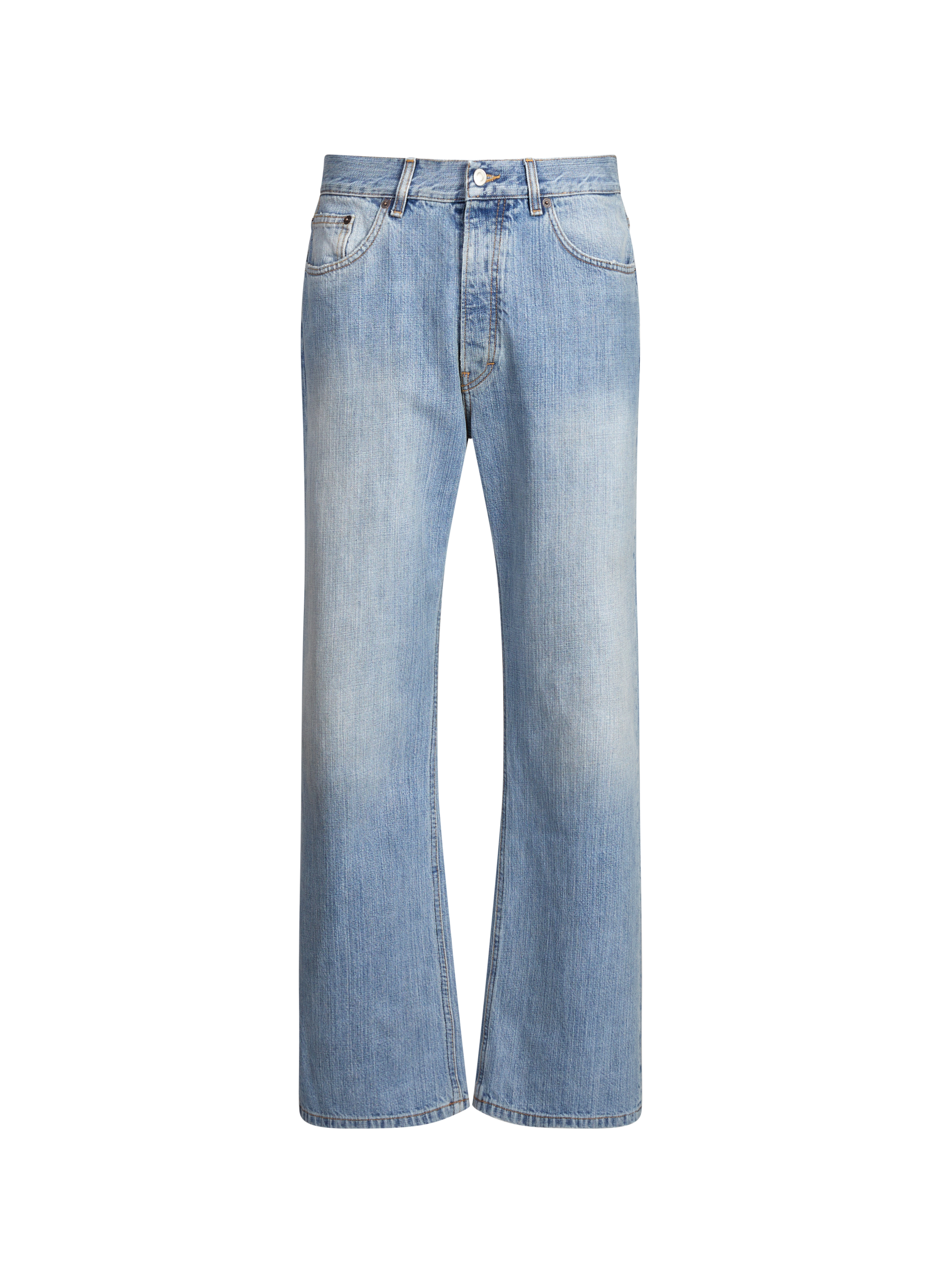 Relaxed straight-leg cotton jeans JEANERICA DENIM Blue