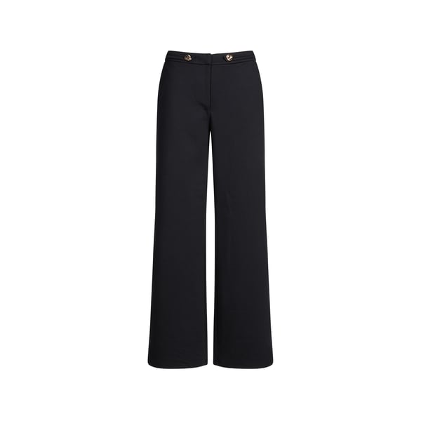 Pantalon droit à détails dorés Pantalon droit à détails dorés