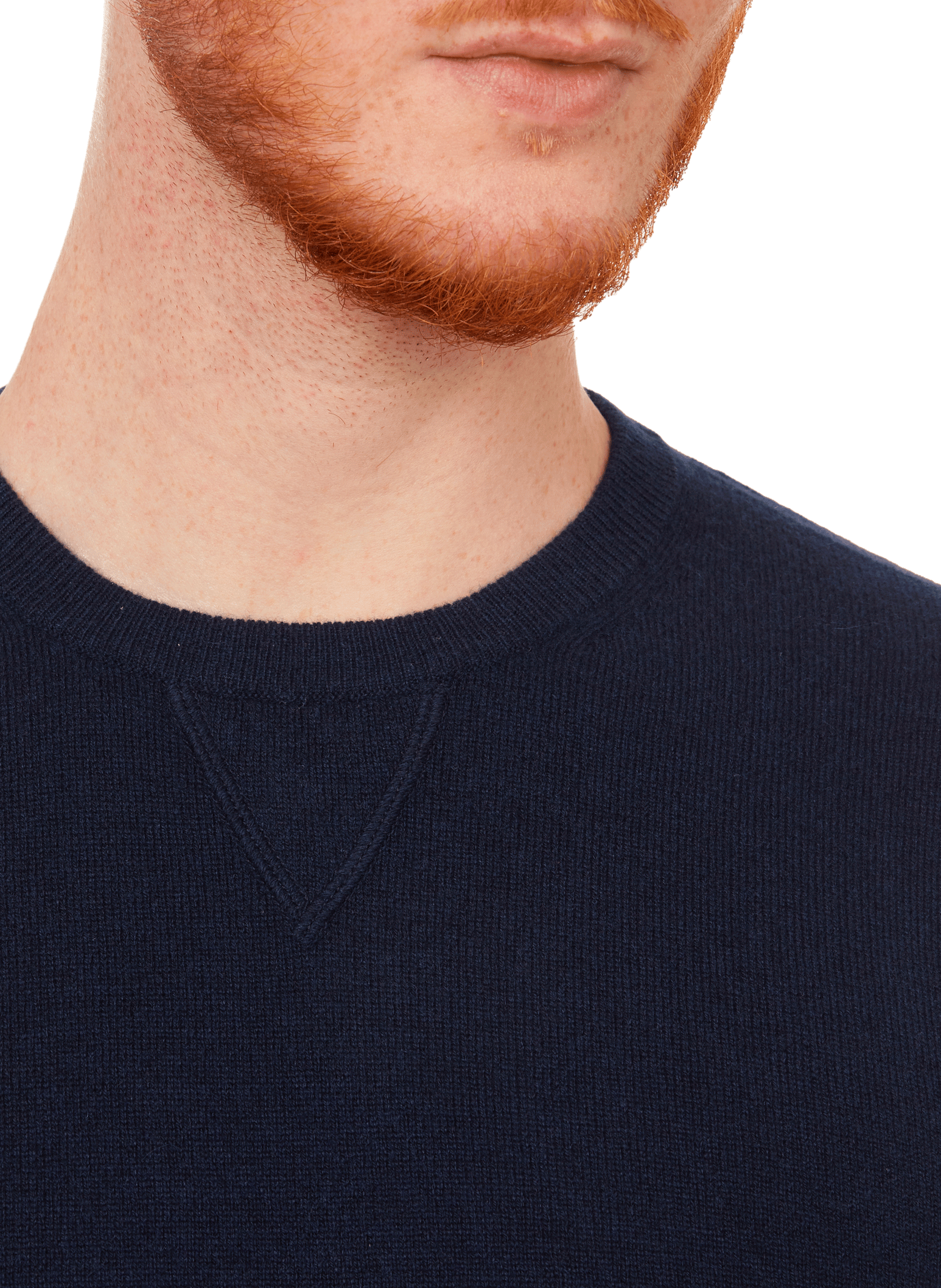 Pull col rond en cachemire AU PRINTEMPS PARIS Bleu