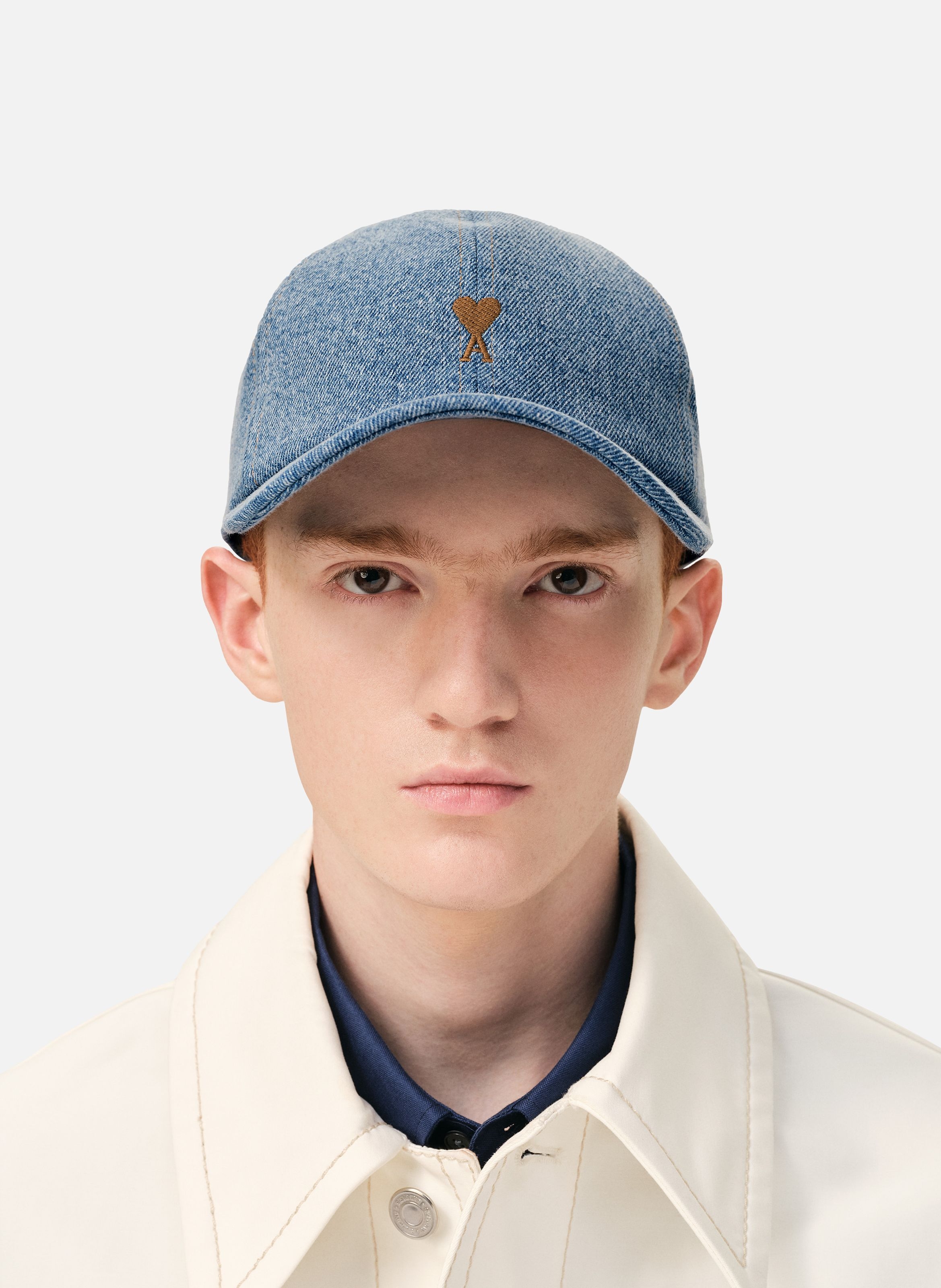 Casquette Broderie Ami De Coeur En Coton unisexe AMI PARIS Bleu