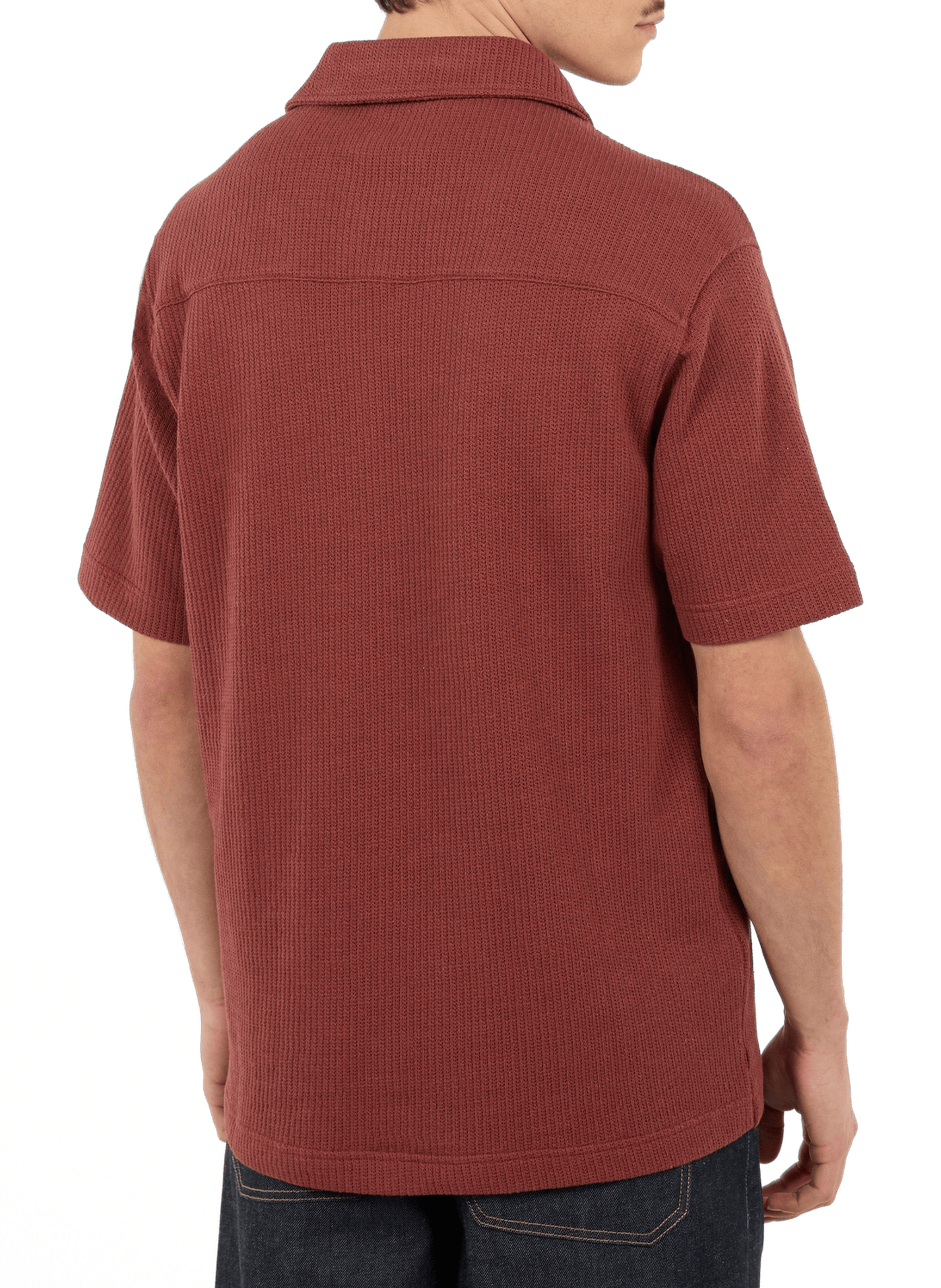 Cotton eyelet shirt SAISON 1865 Brown