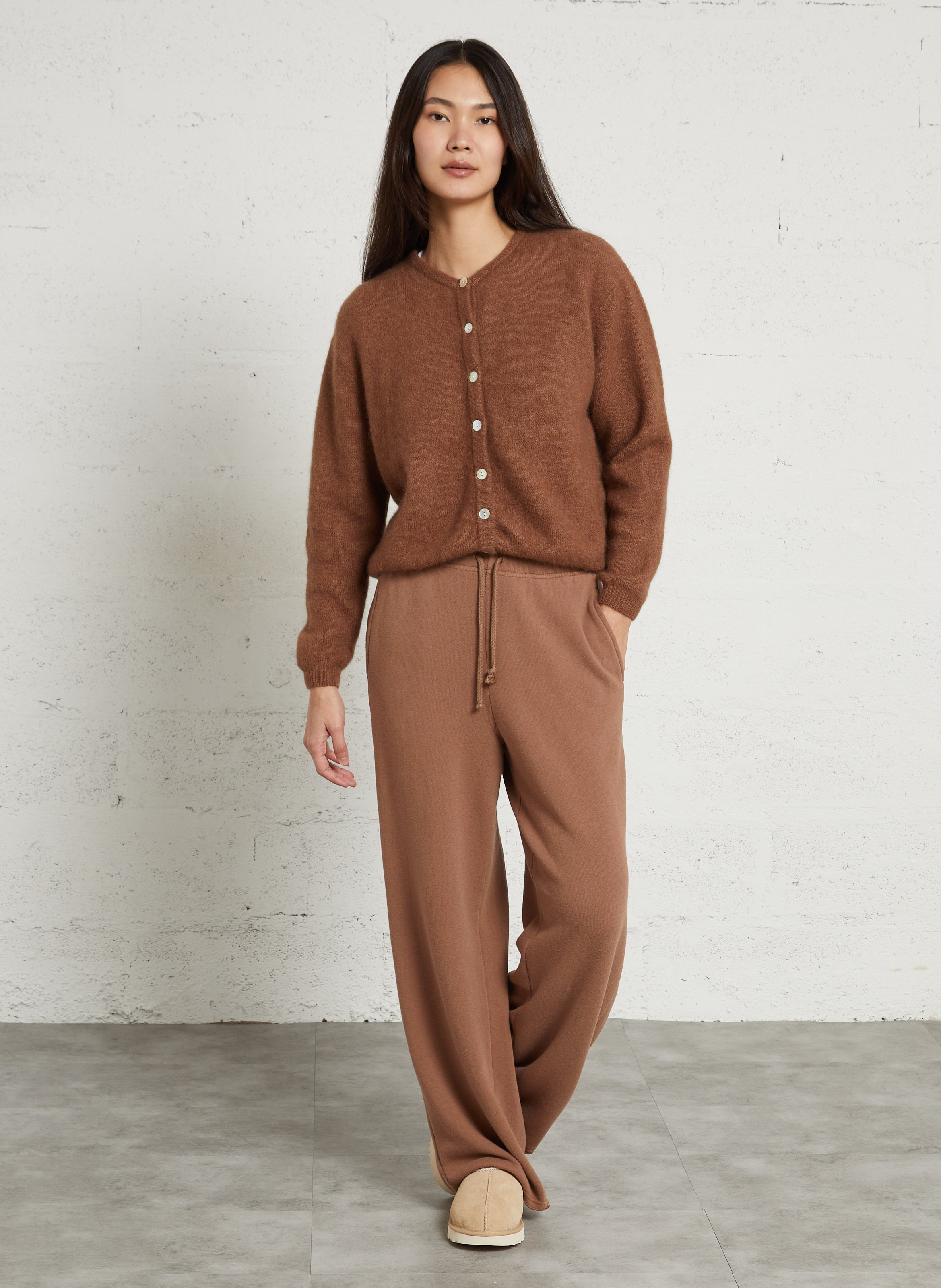 Jogging ample en coton mélangé atubay AMERICAN VINTAGE Marron