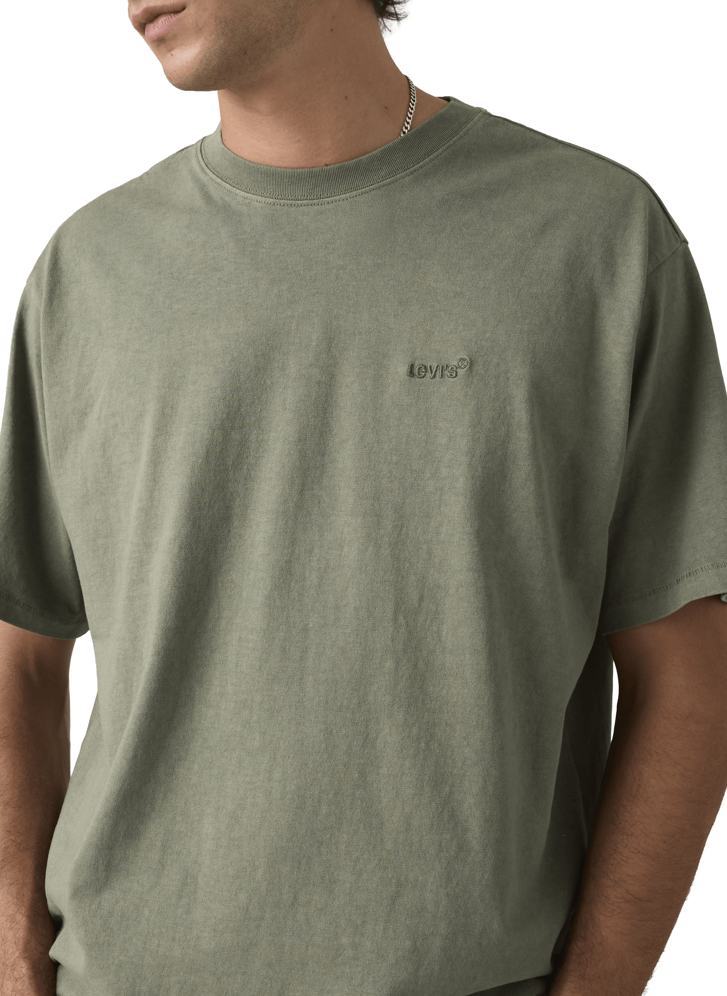 Straight logo cotton t-shirt LEVI'S Green