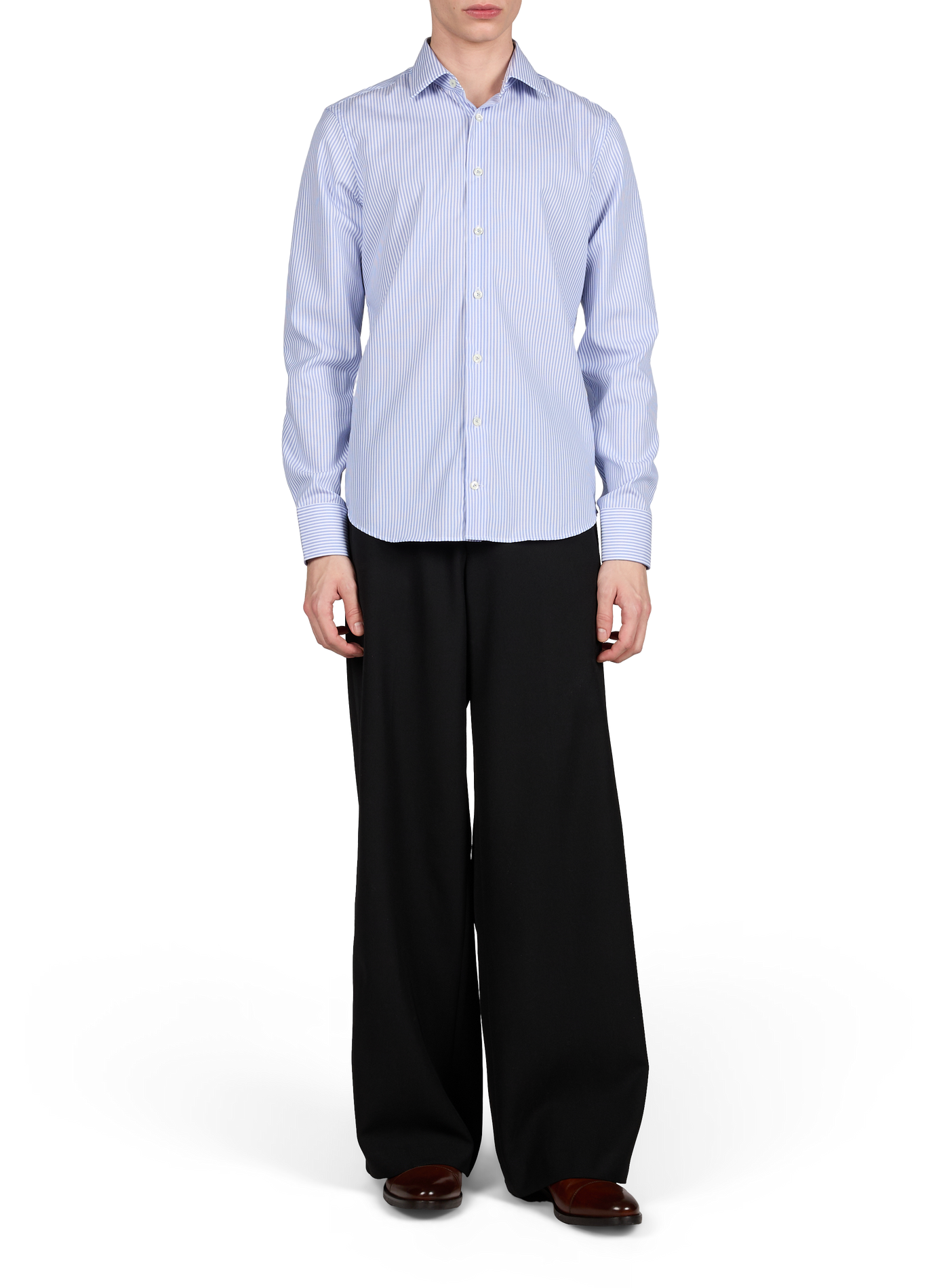 Slim-fit striped cotton shirt VAN LAACK Blue