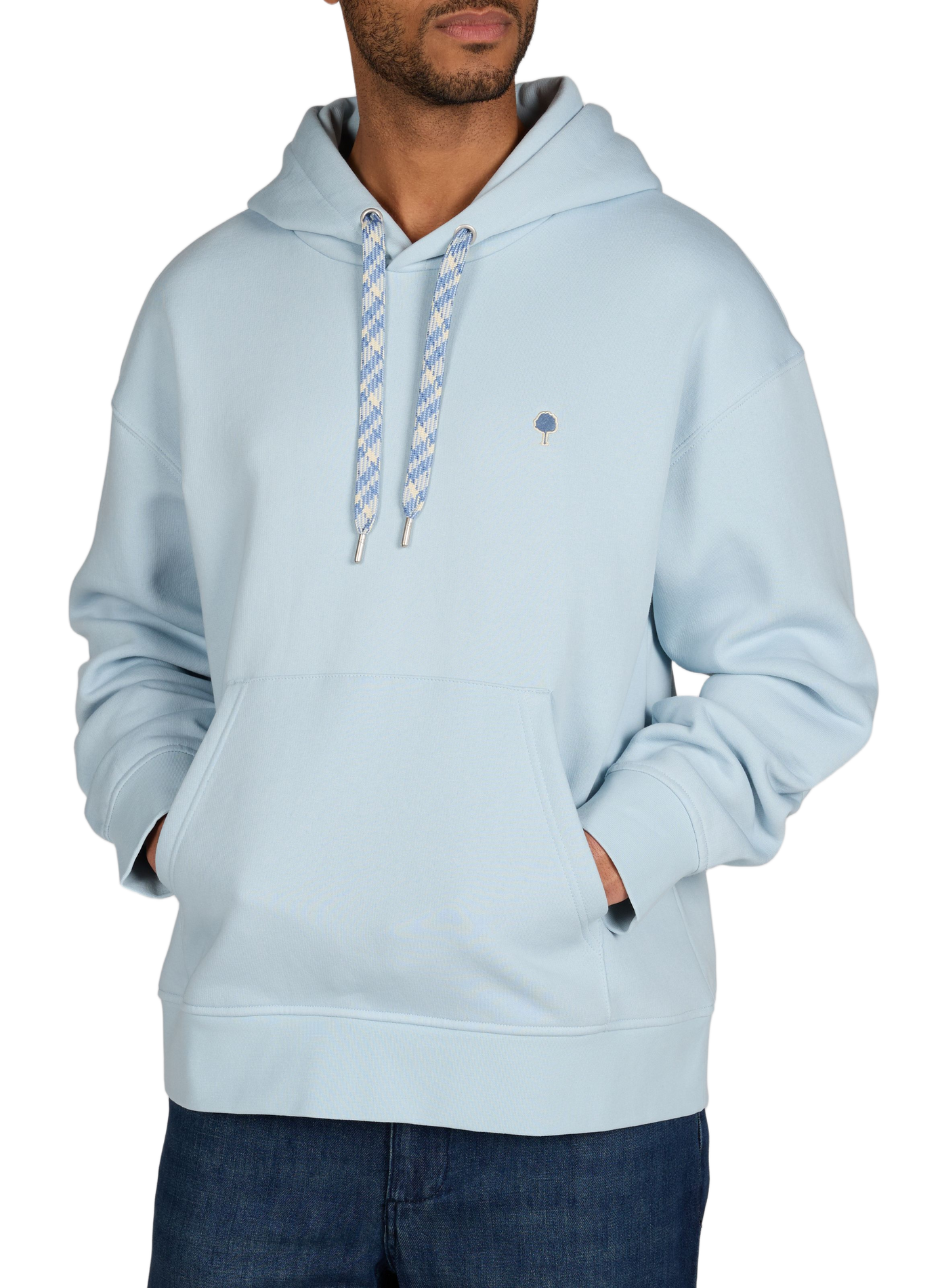 Straight sweatshirt in blended cotton FAGUO Blue