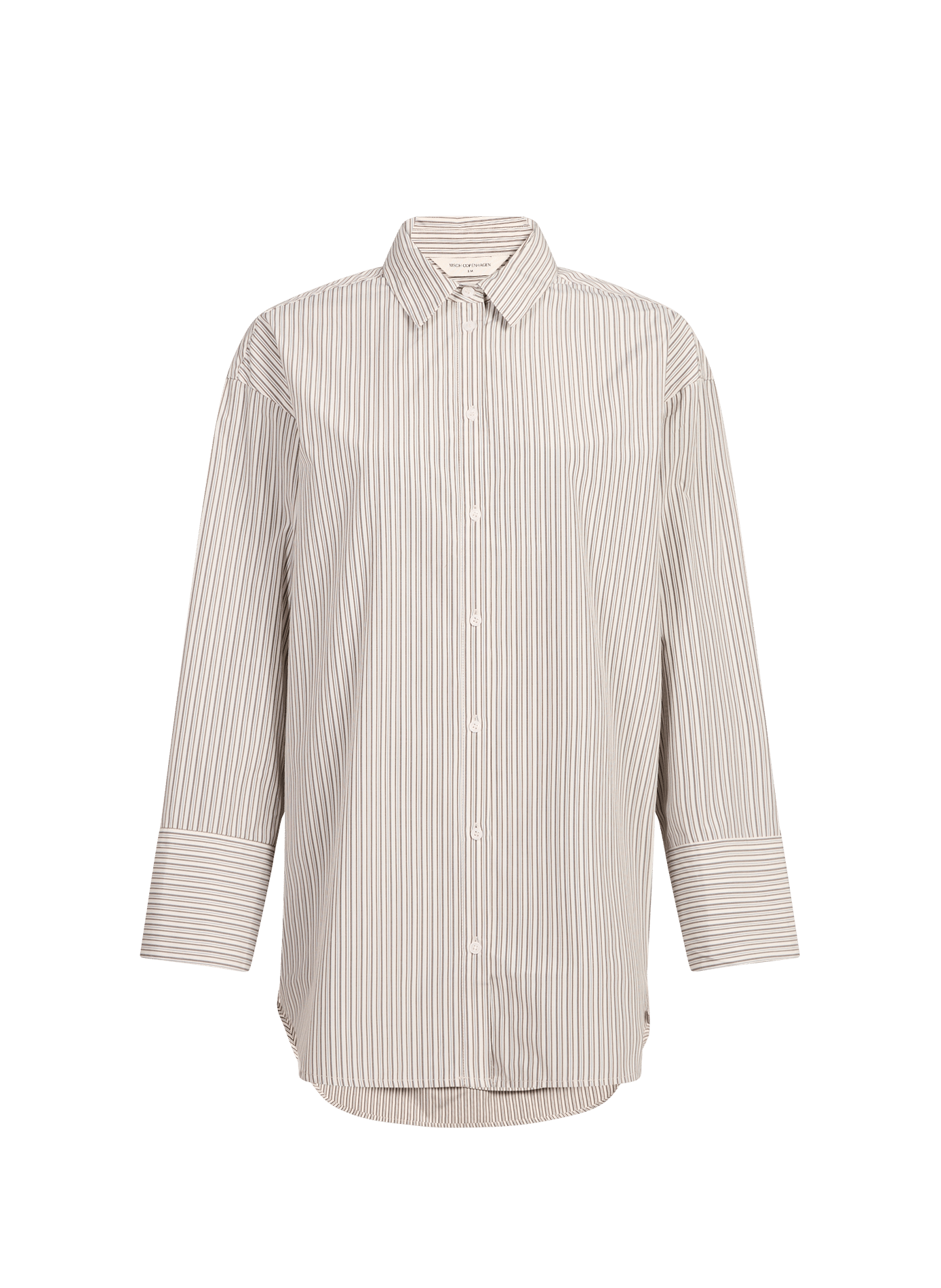 Chemise ample col classique à rayures  MSCH Beige