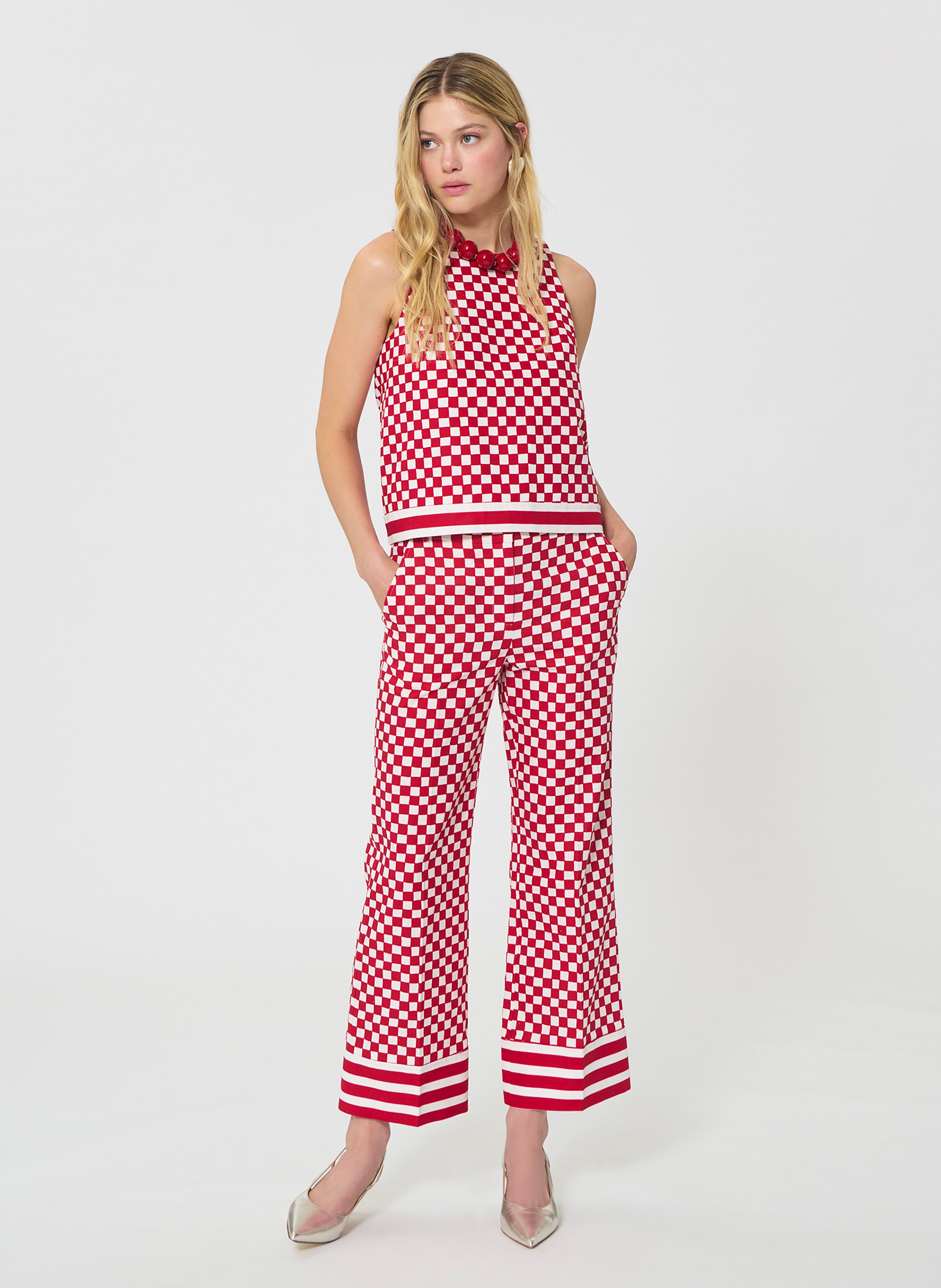 Pantalon pietro TARA JARMON Rouge