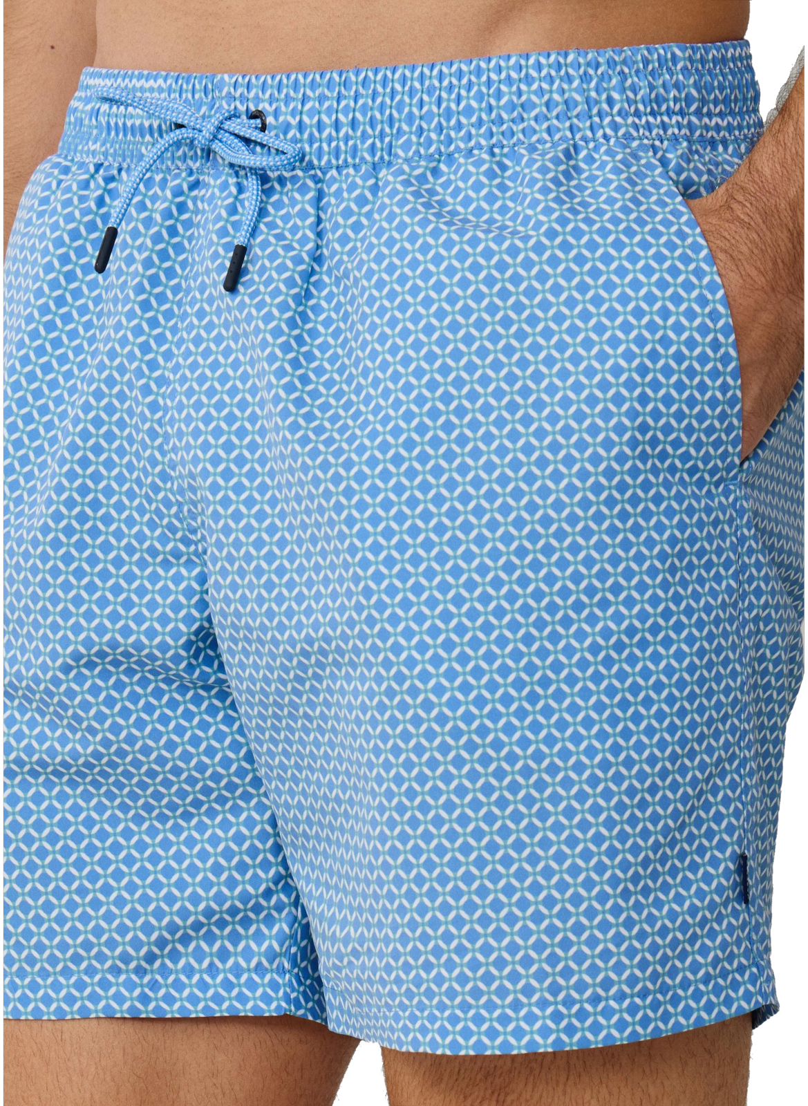 Short de bain à imprimé mini géométrique HACKETT Vert