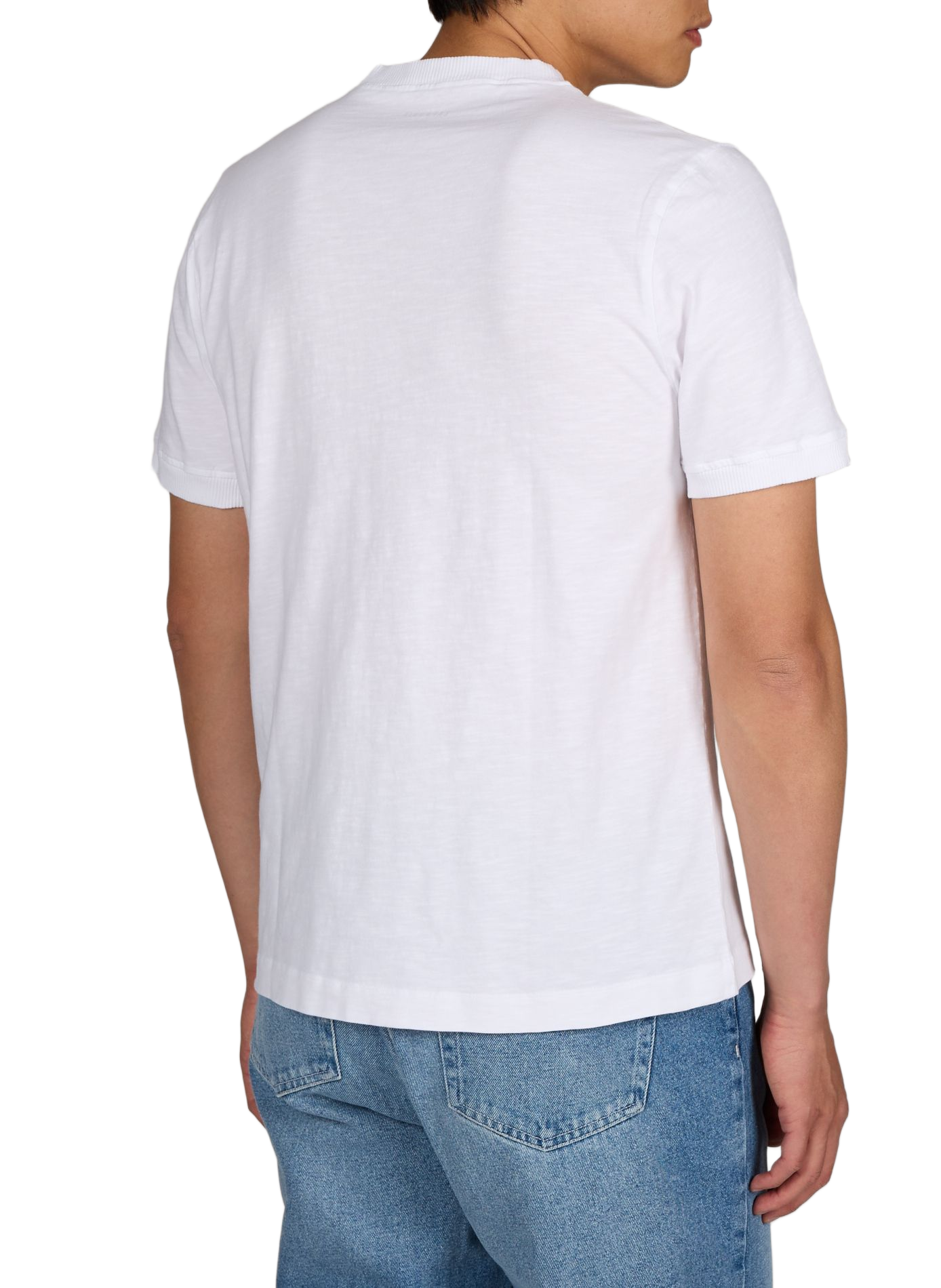 T-shirt uni à col rond en coton LAFAURIE Blanc