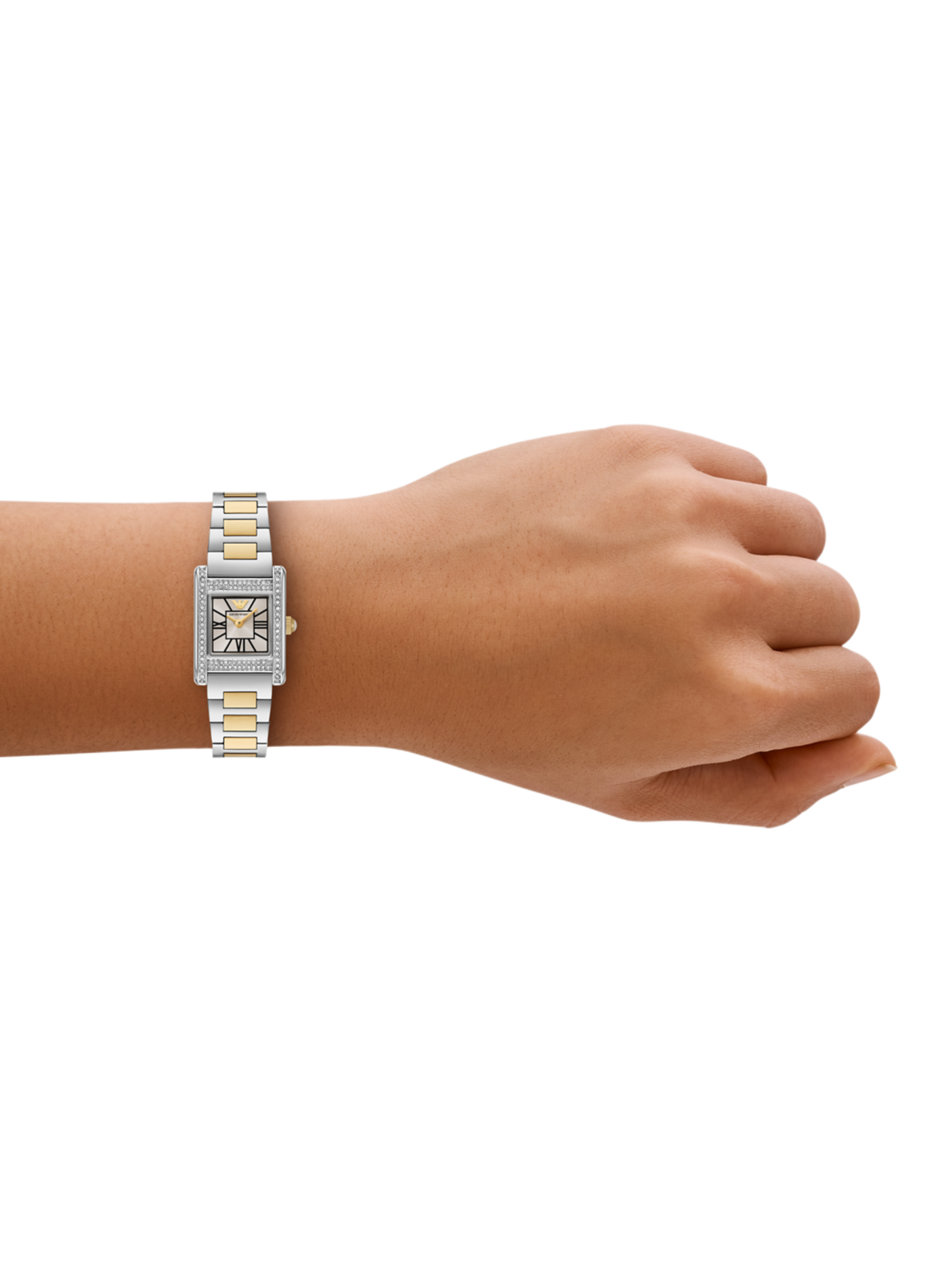 Montre quartz en acier inoxydable ARMANI MONTRES Beige