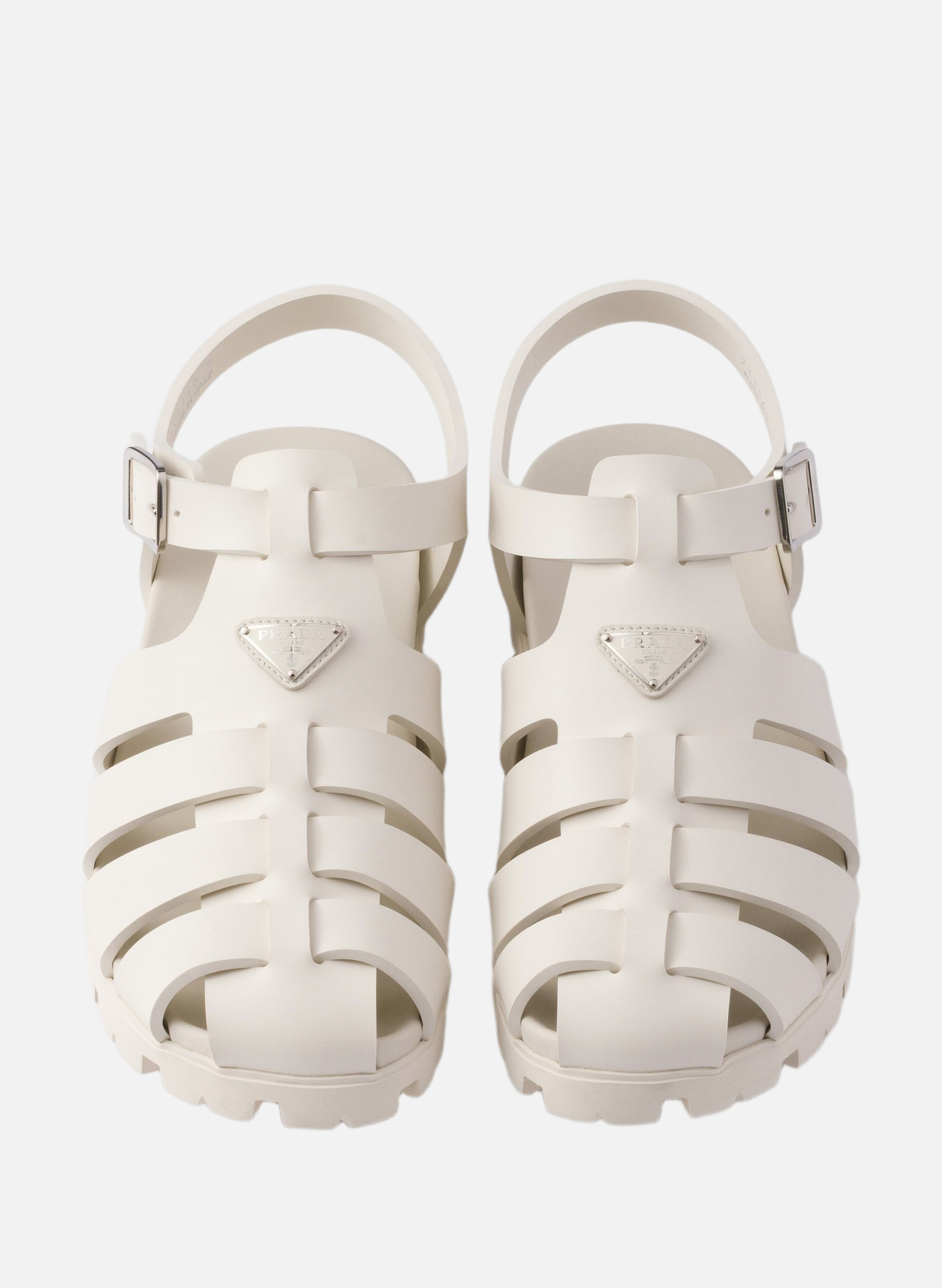 Sandales de pêcheur en gomme PRADA Beige