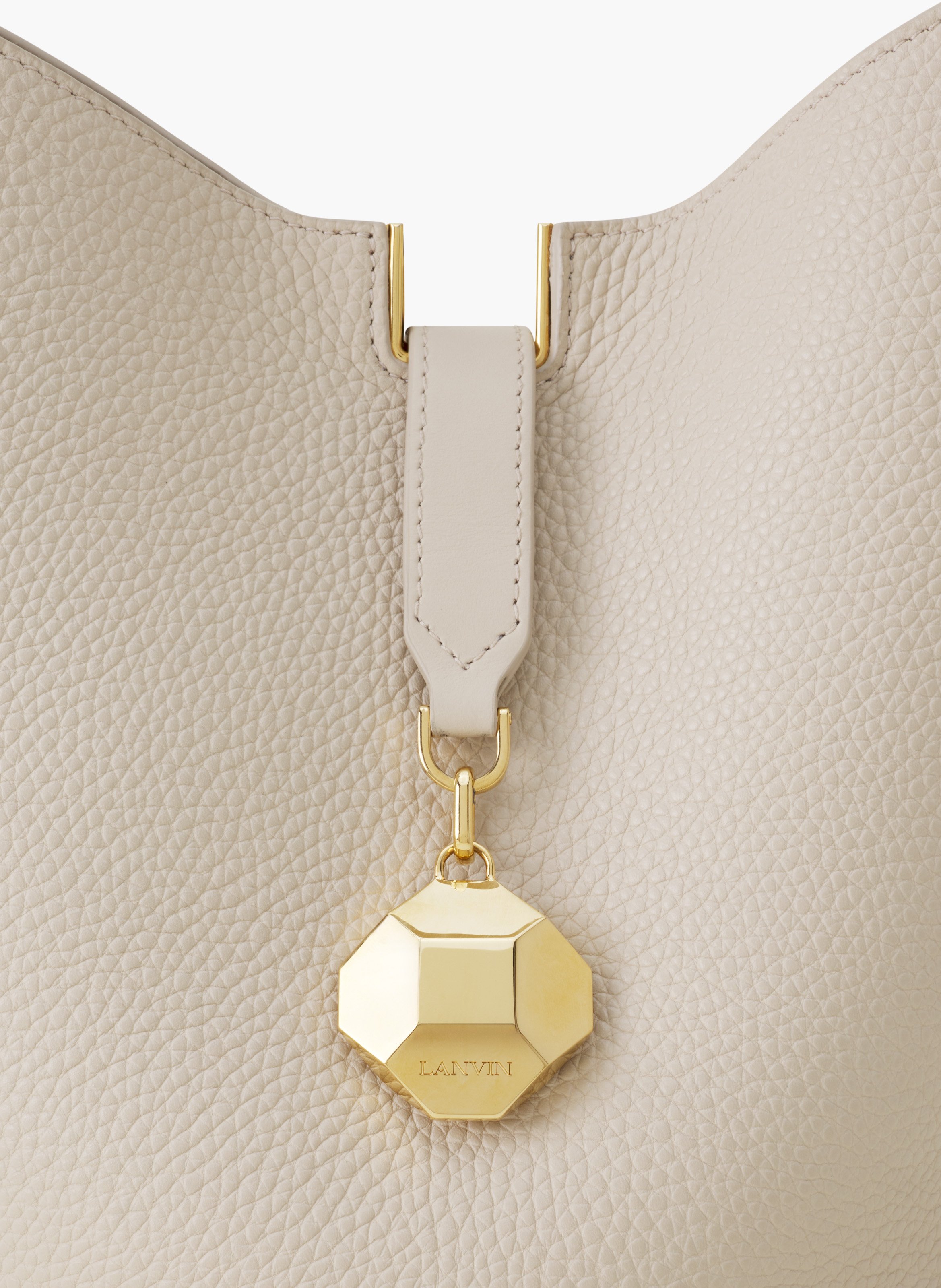 Sac seau catch by lanvin en cuir LANVIN Blanc