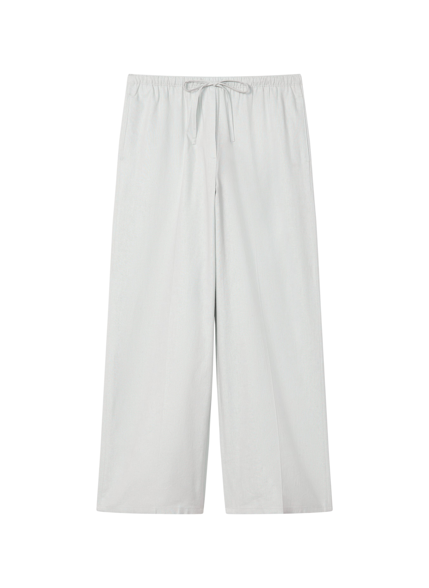Pantalon large uni en lin mélangé CALVIN KLEIN Vert