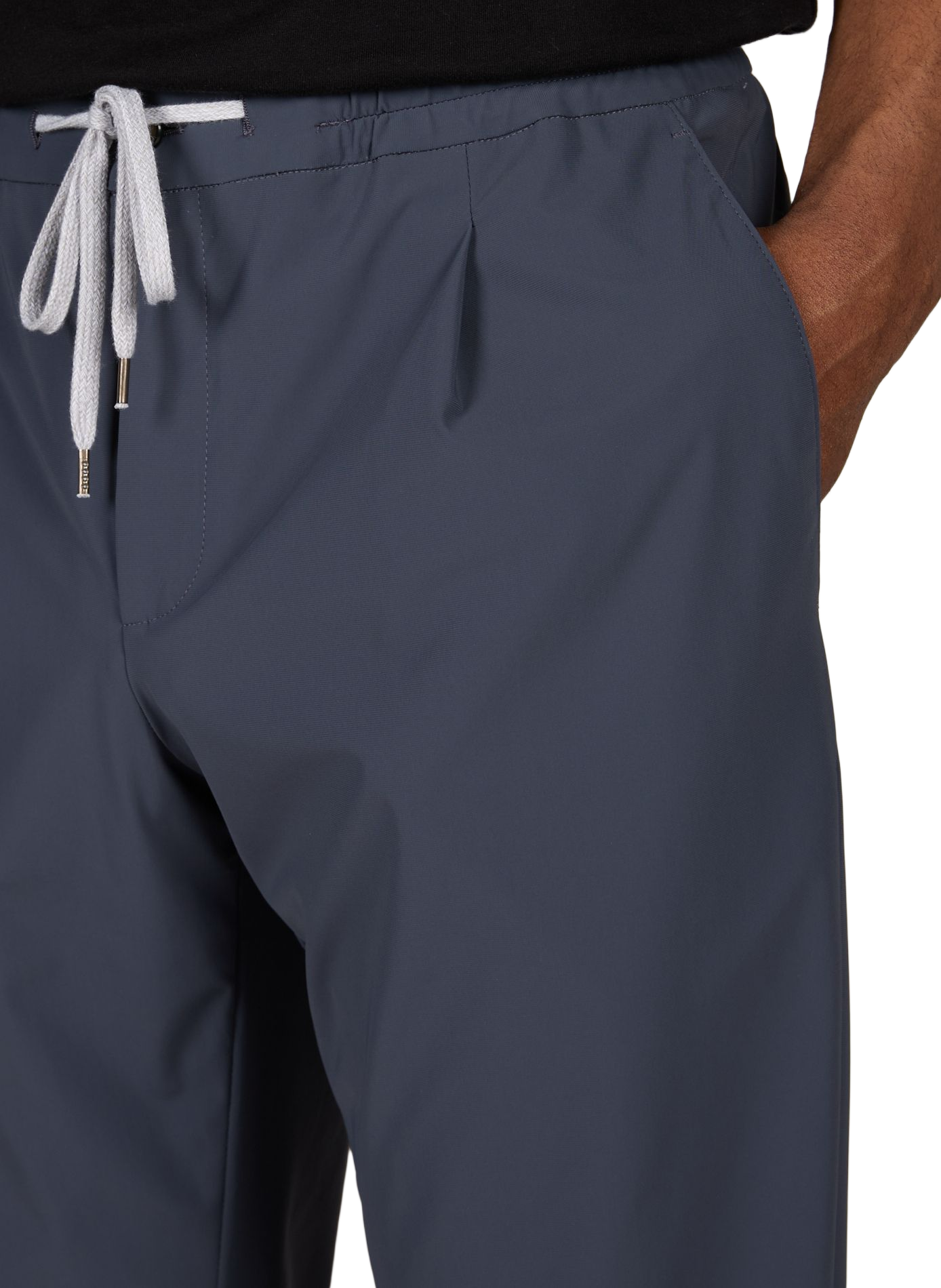 Solid color pants with drawstrings PT01 Grey