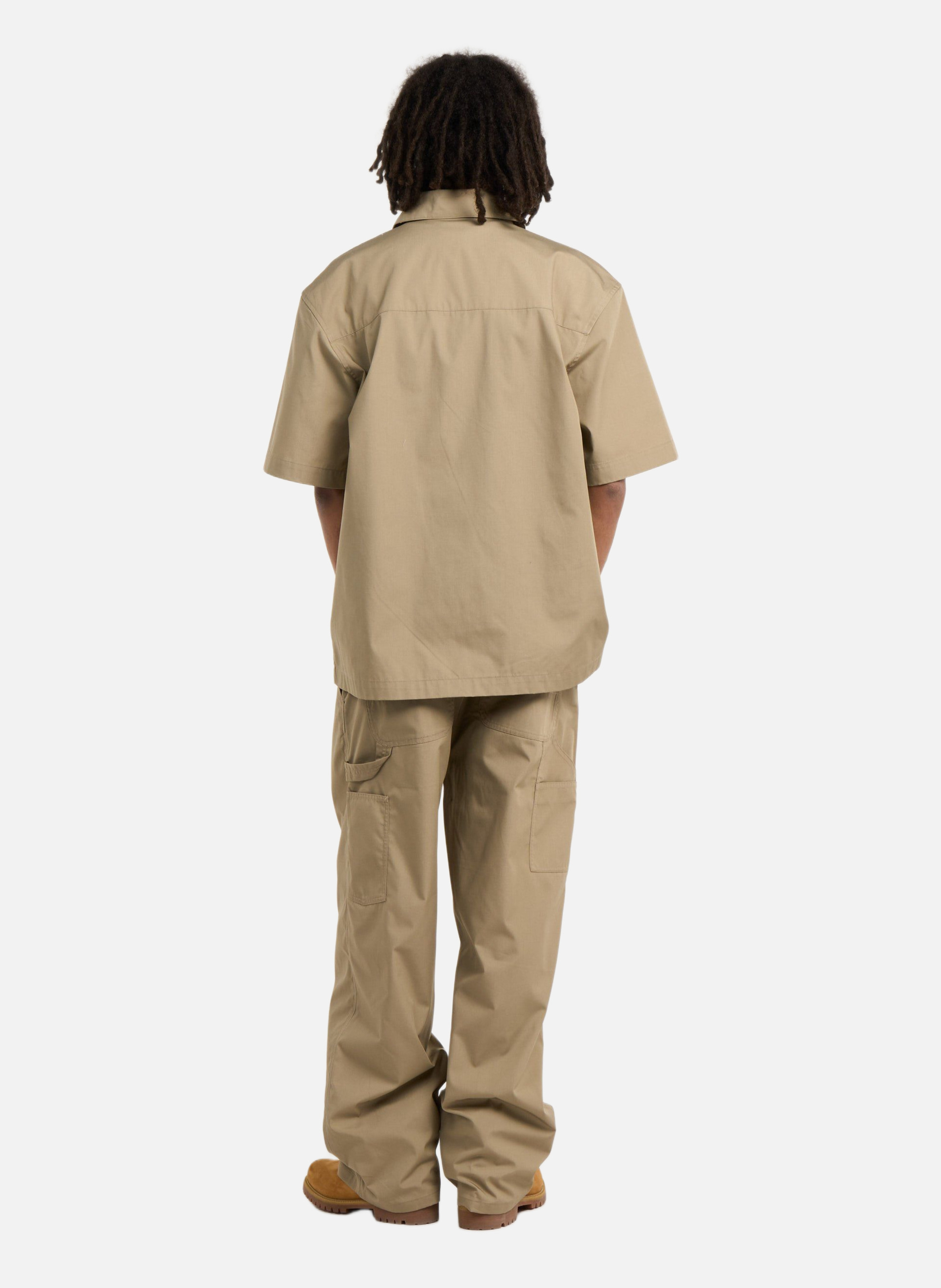 Chemise s/s postal zip shirt CARHARTT WIP Beige