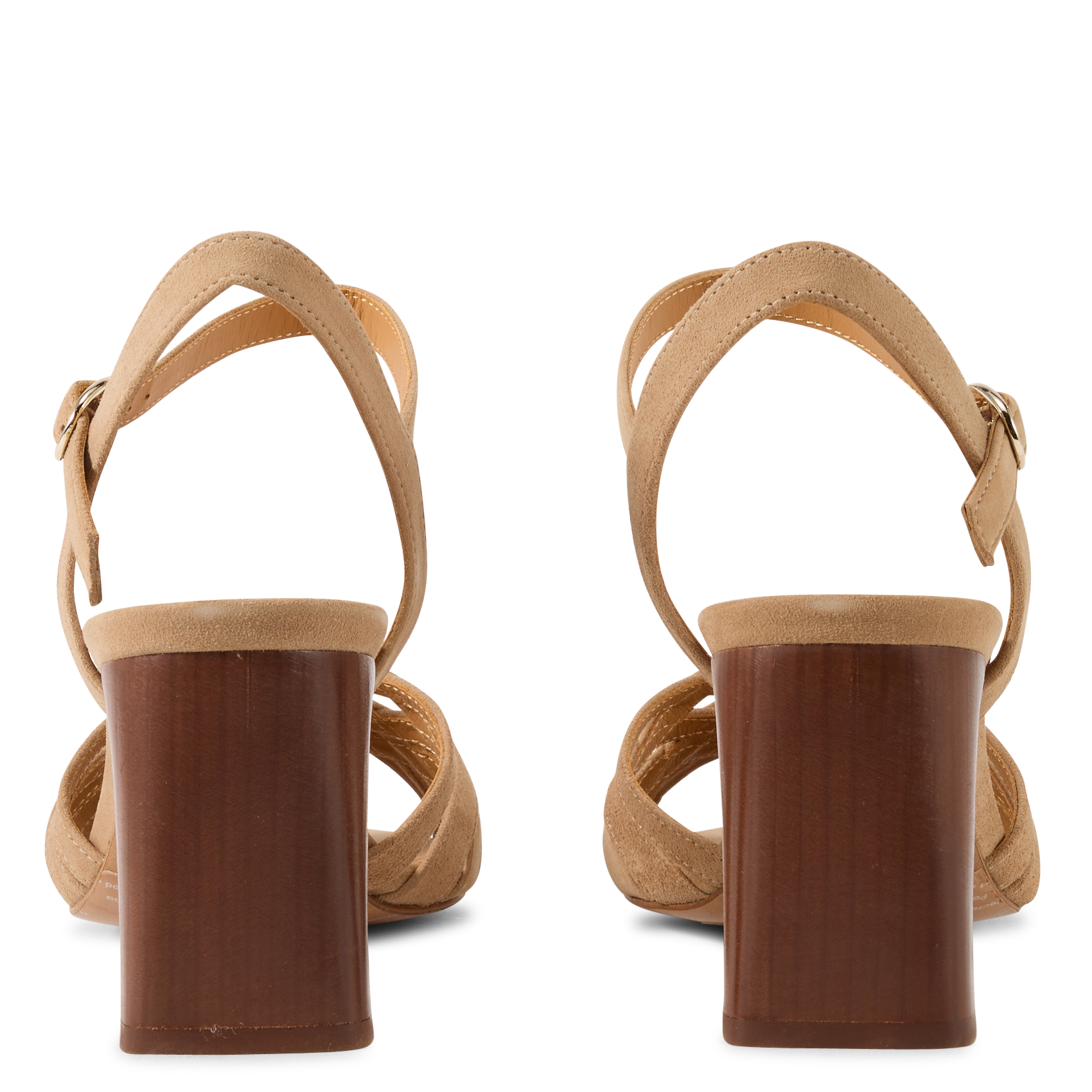 Sandales à talon en cuir loren BOBBIES Beige