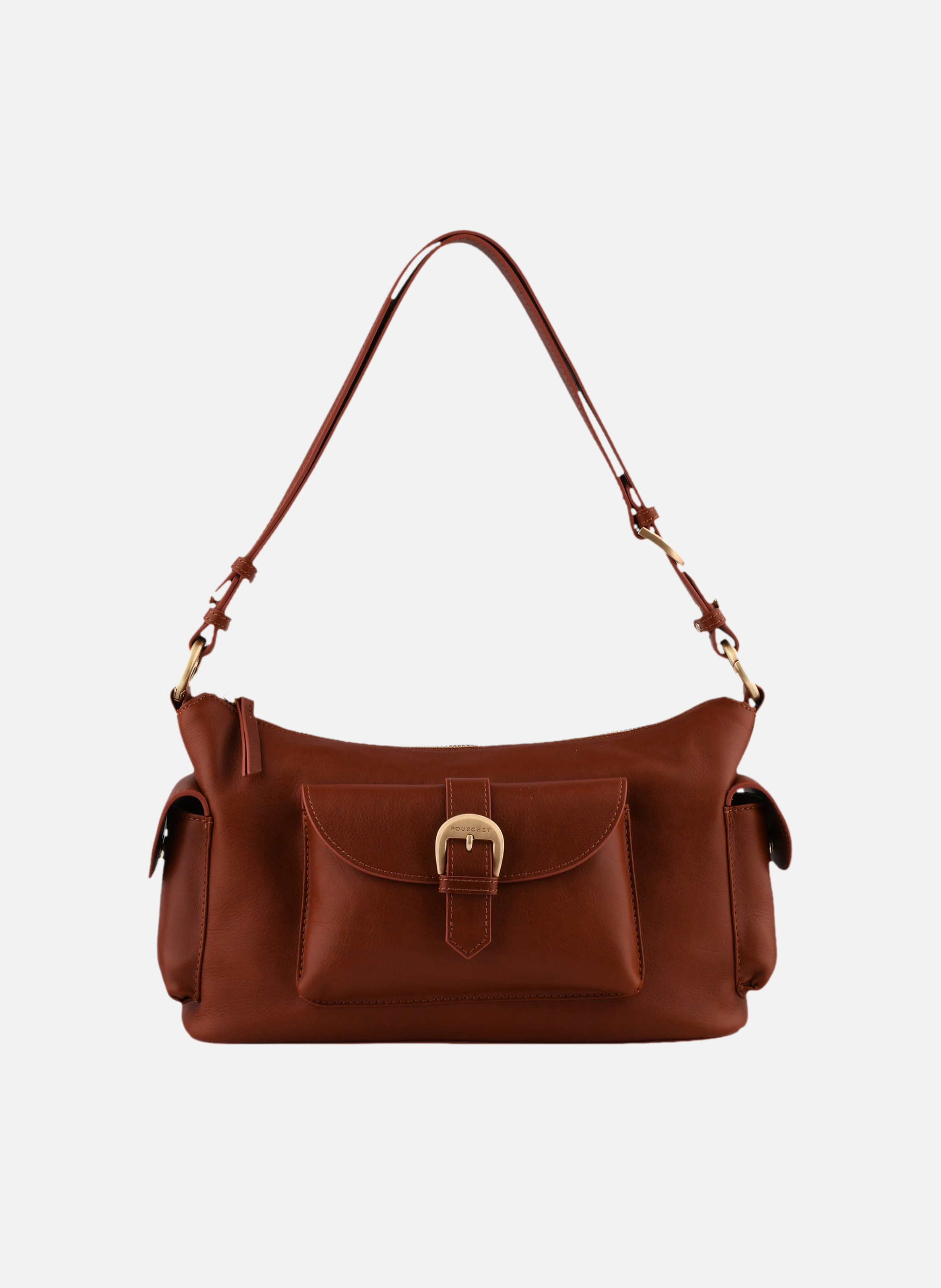 Scoop | sac porté épaule POURCHET Marron