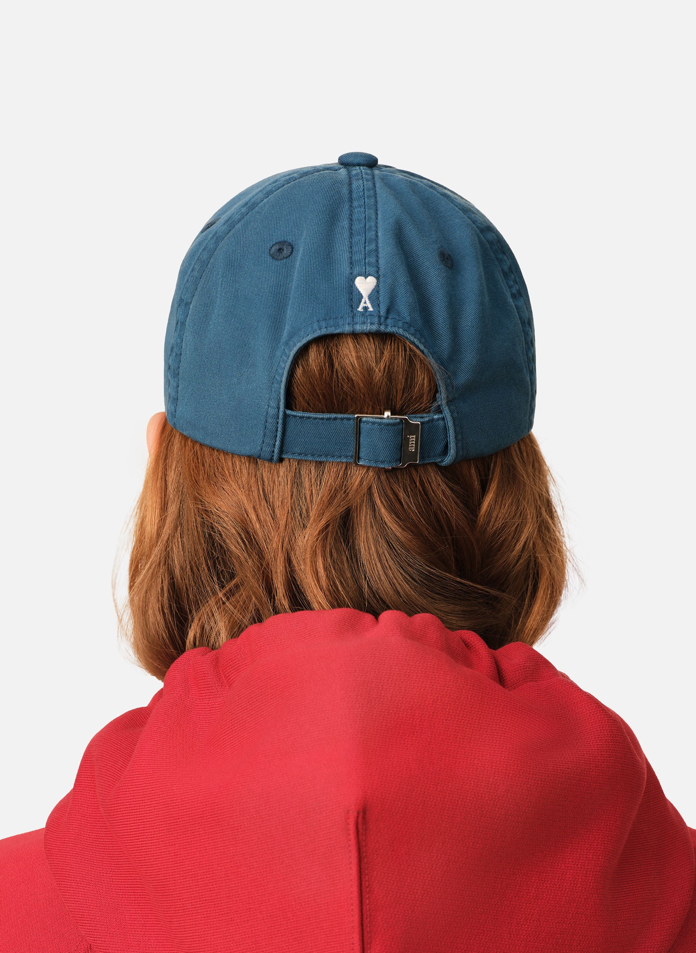 Casquette unisexe en coton "thank you for being a friend" AMI PARIS Bleu