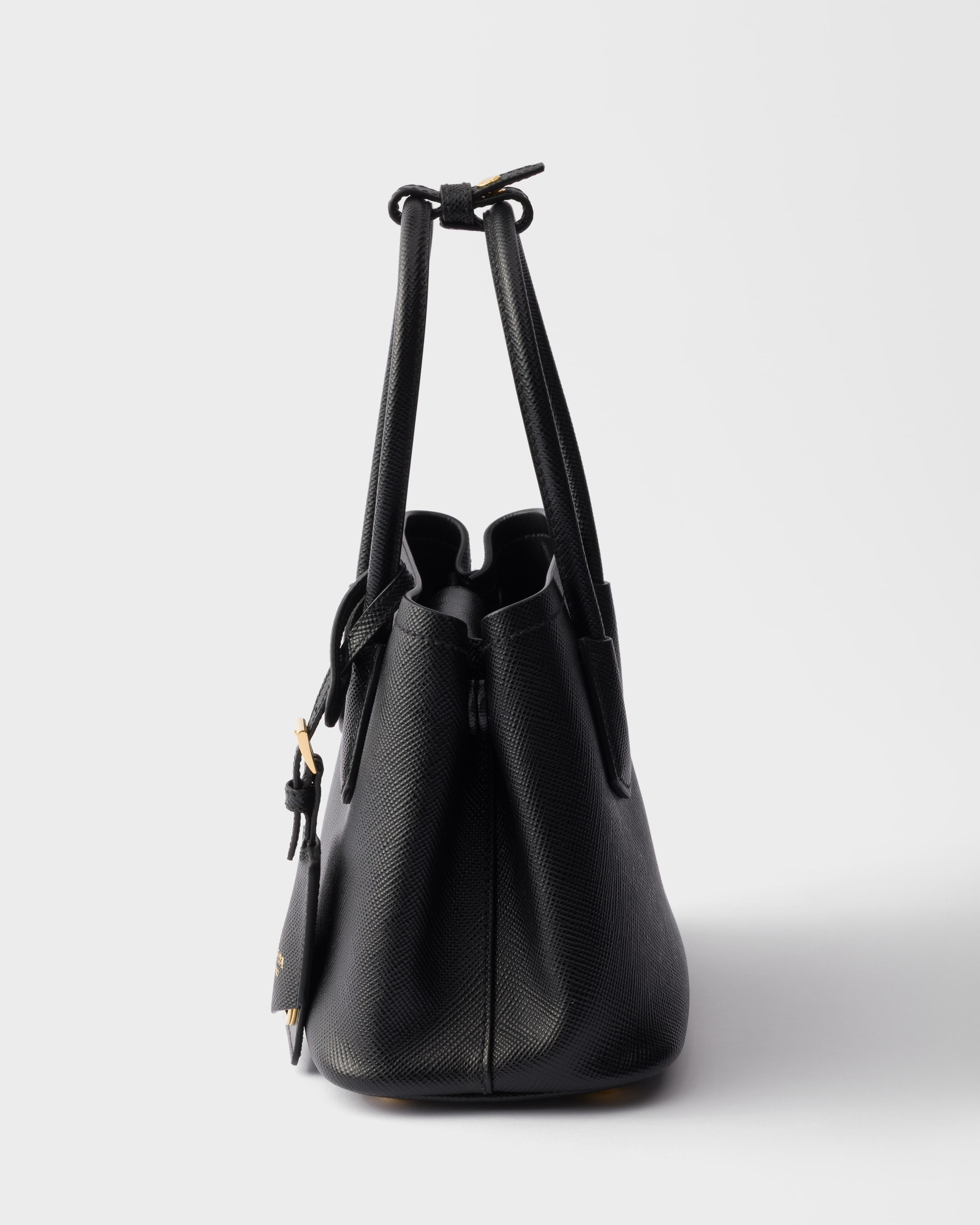 Mini sac prada double en cuir saffiano PRADA Noir