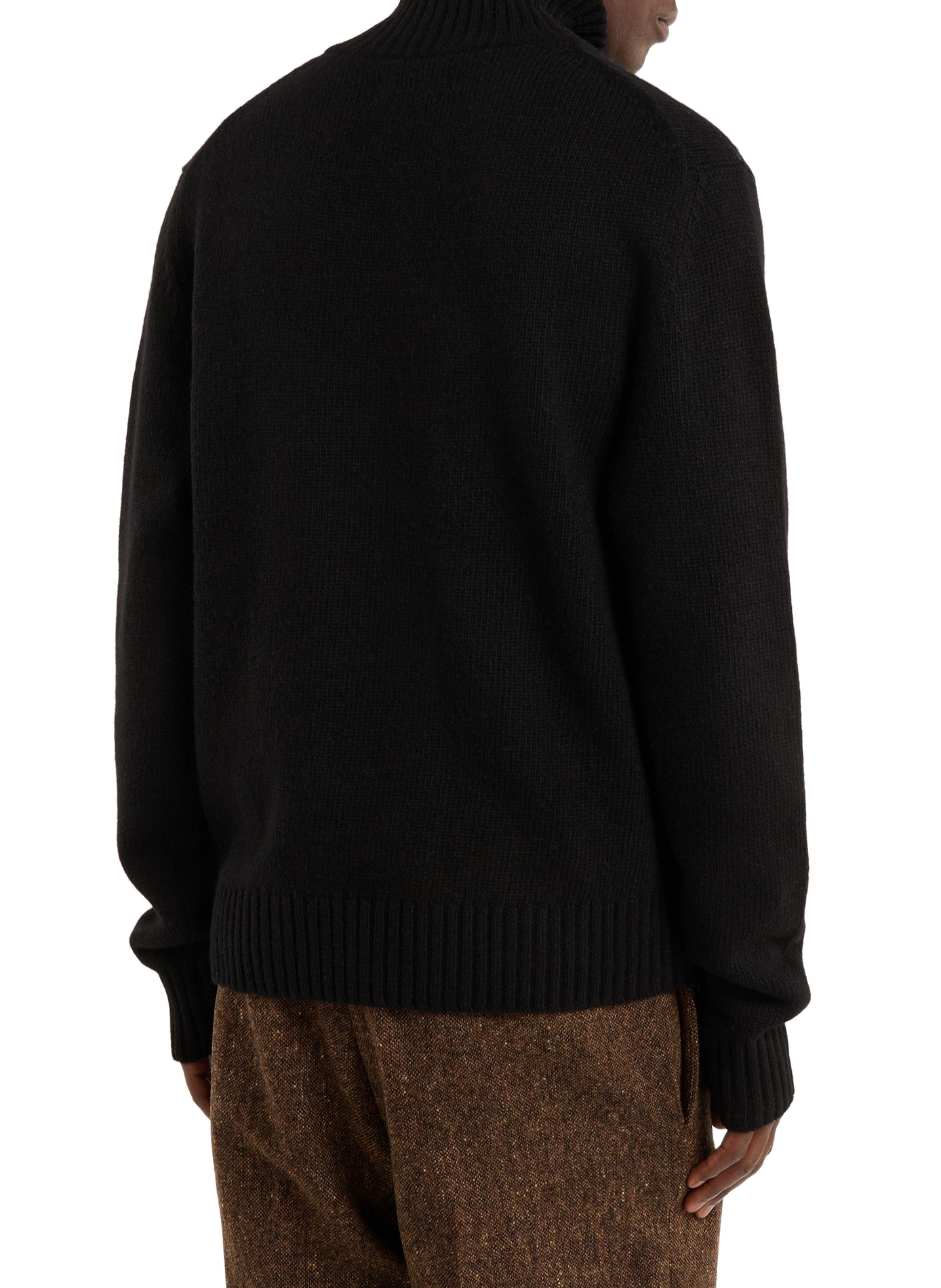 Wollpullover mit Stehkragen aus Merinowolle | Schwarz SAISON 1865 Herren