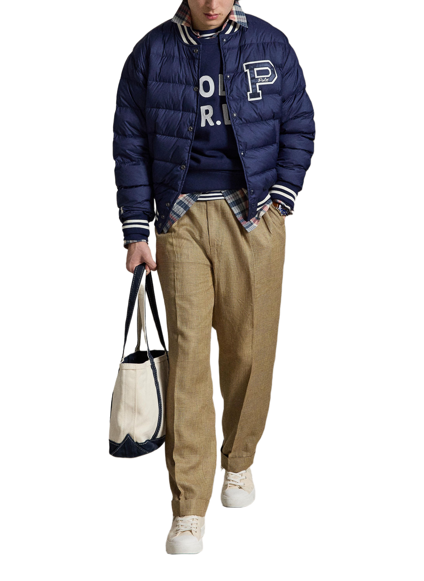 Quilted windbreaker jacket with logo POLO RALPH LAUREN Blue